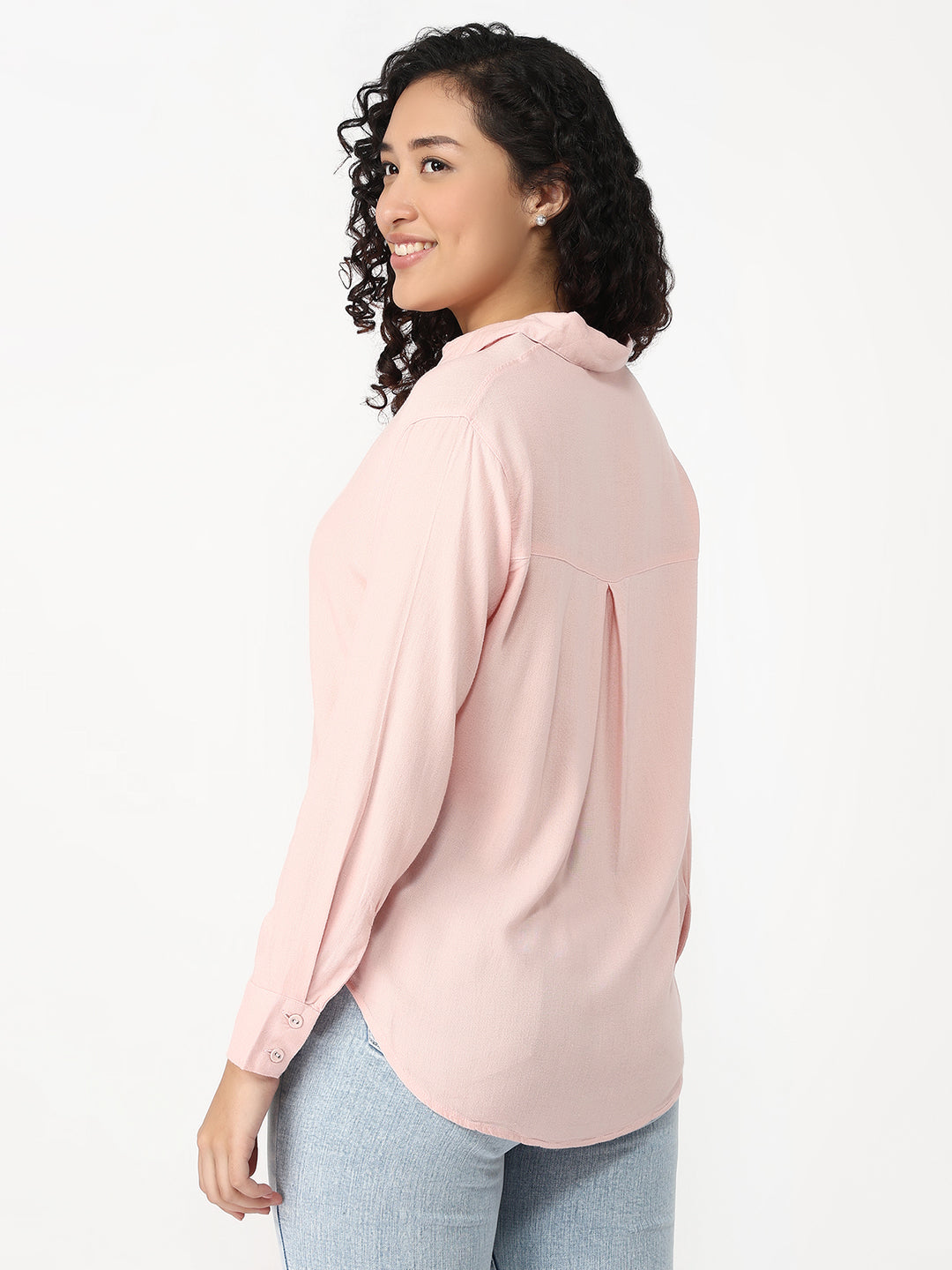 Women Pink Salt Oversized Shirt