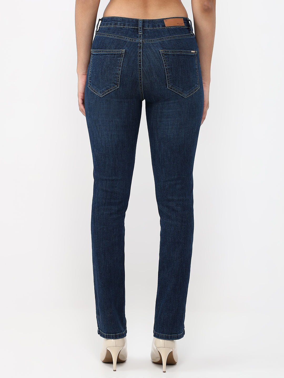 Women Dark Blue Slim Straight Fit Jeans