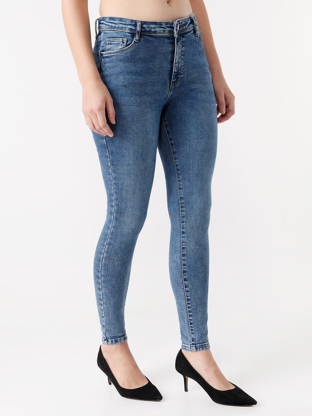 Women Blue Sky High-Rise Skinny Fit Jeans