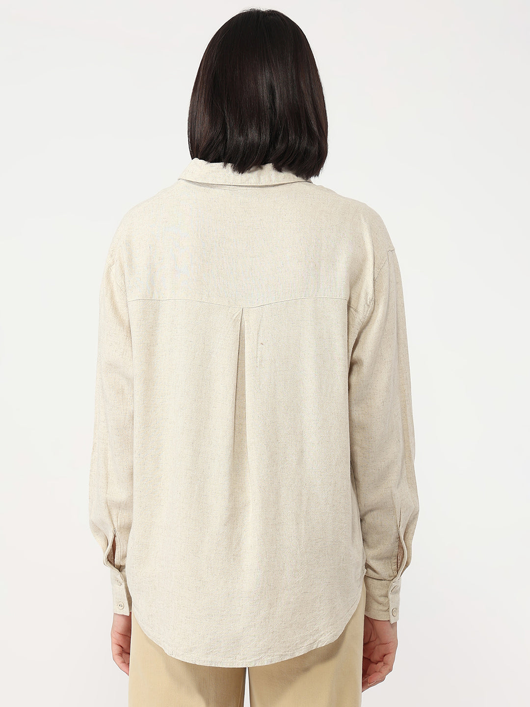 Women Light Natural Oversized Shirt
