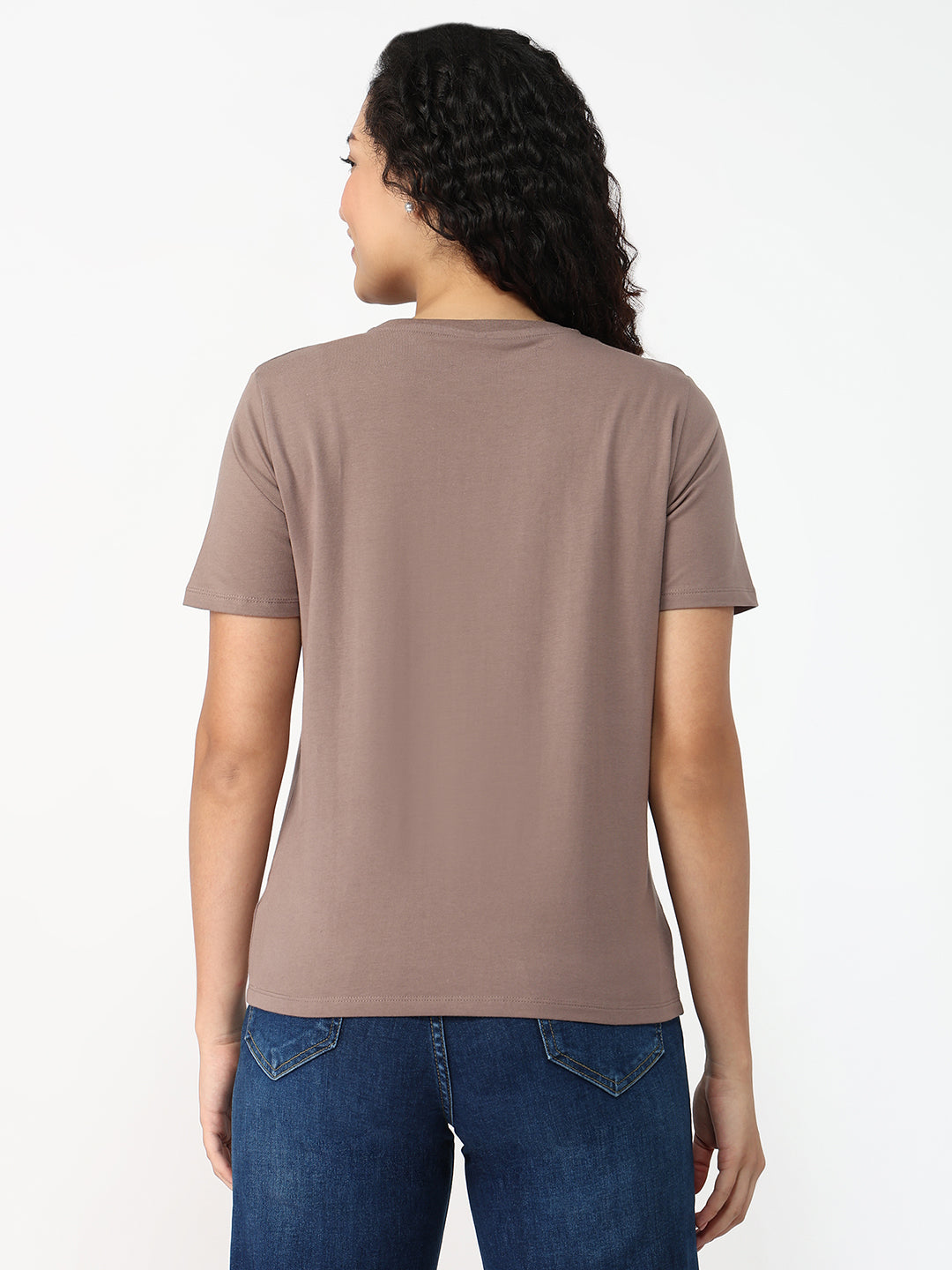 Women Oyster Slim Fit Graphic T-Shirt