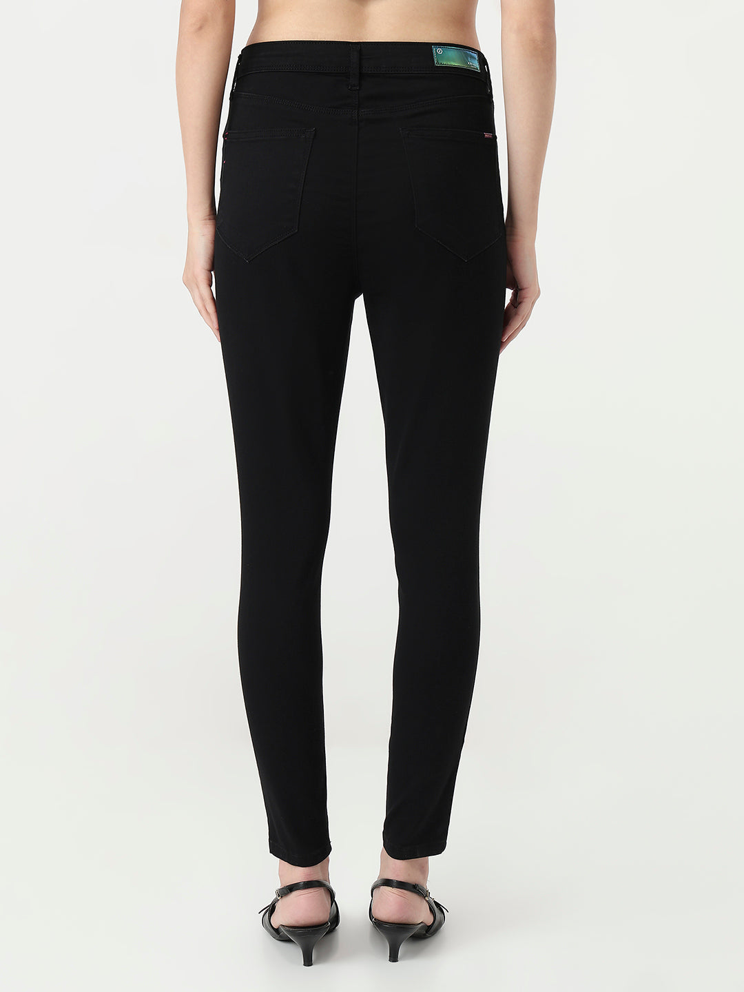 Women Black Sky High Skinny Jeans