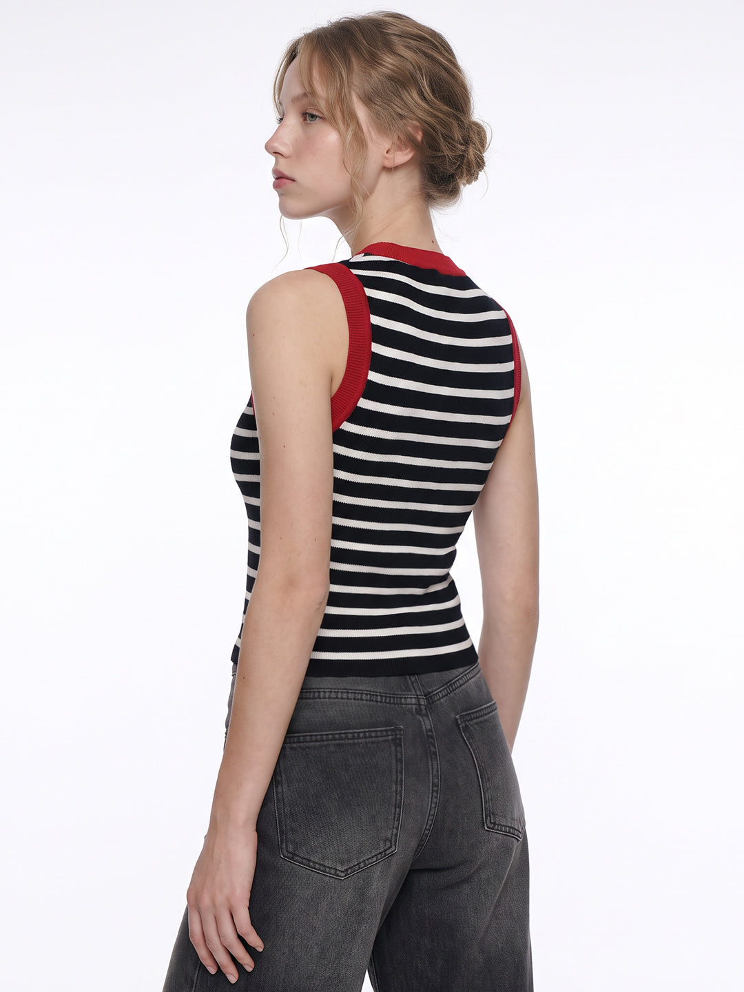 Airforce/White Tank Top