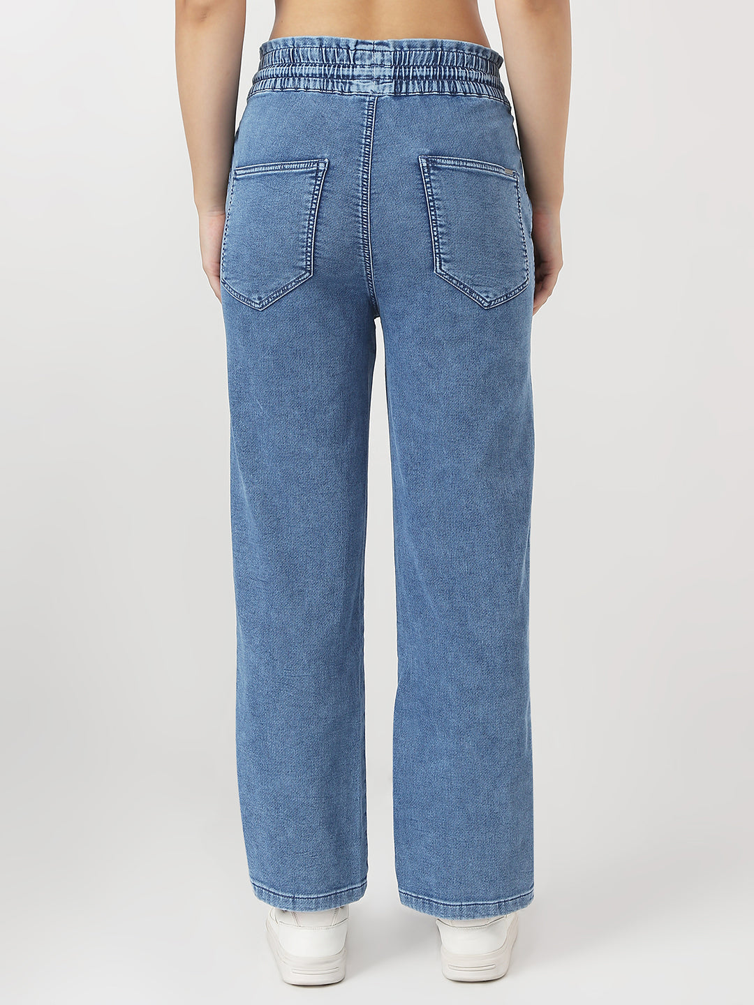 Women Dark Blue Denim Joggers