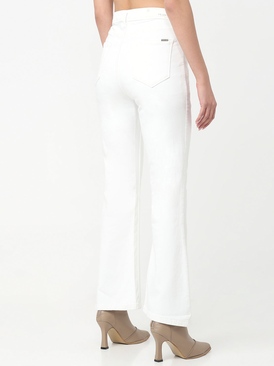 Women White High-Rise Flare Jeans