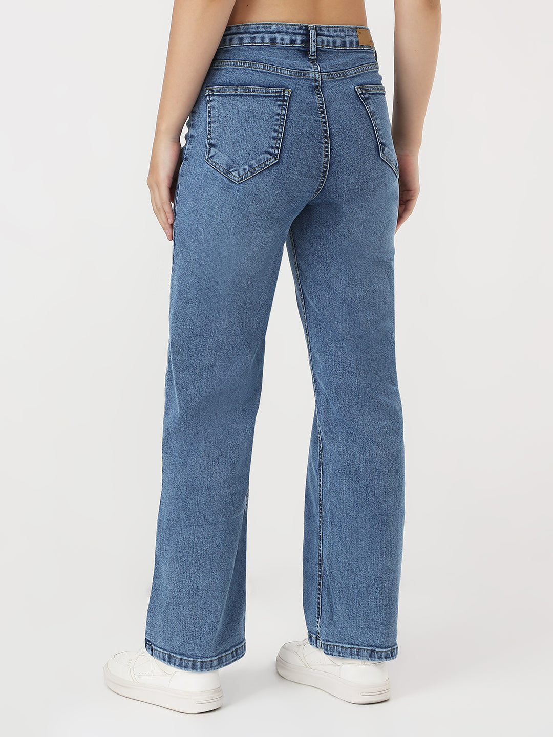 Women Medium Blue Loose Straight Jeans