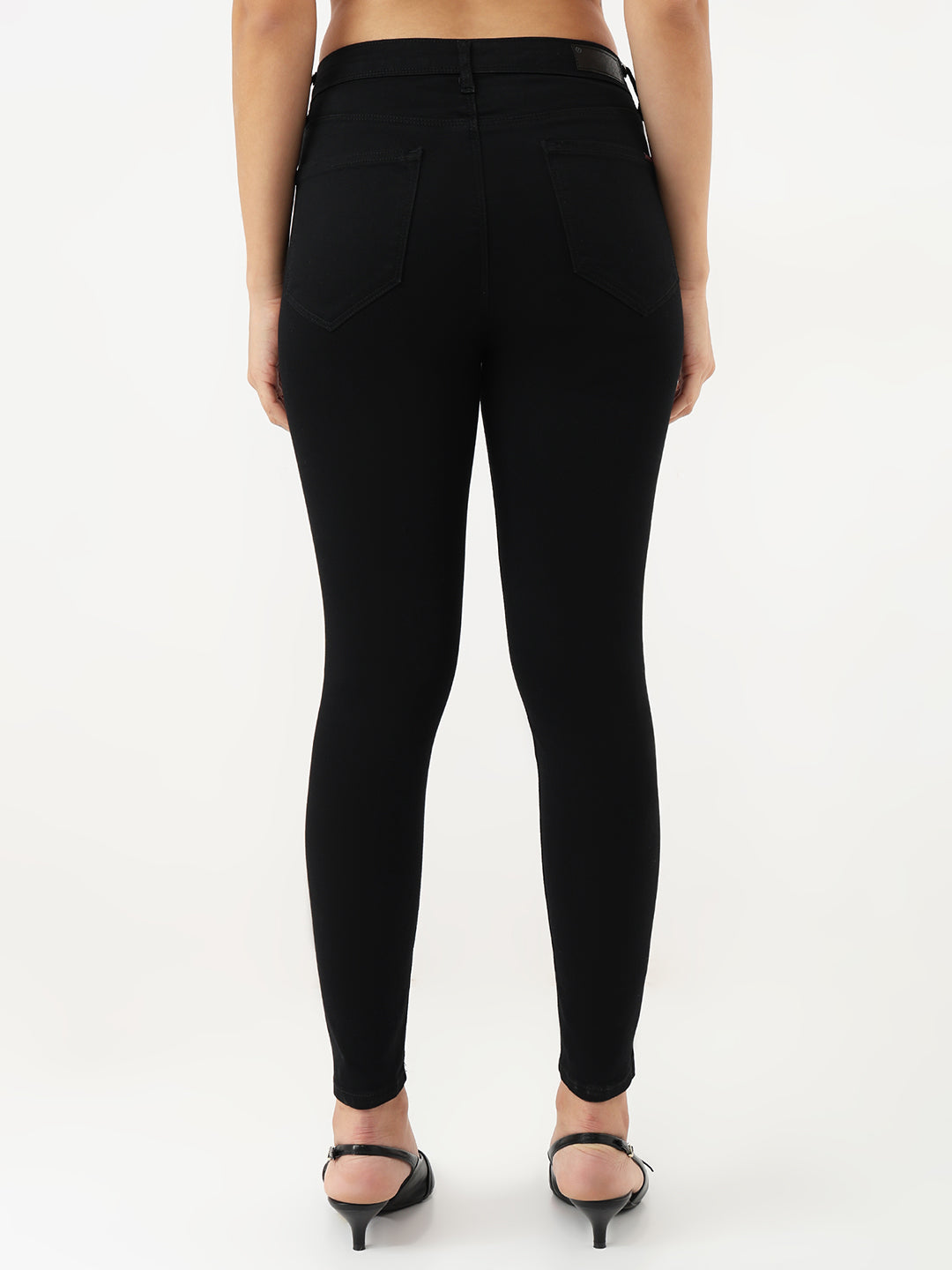 Women Black High-Rise Skinny Jeans