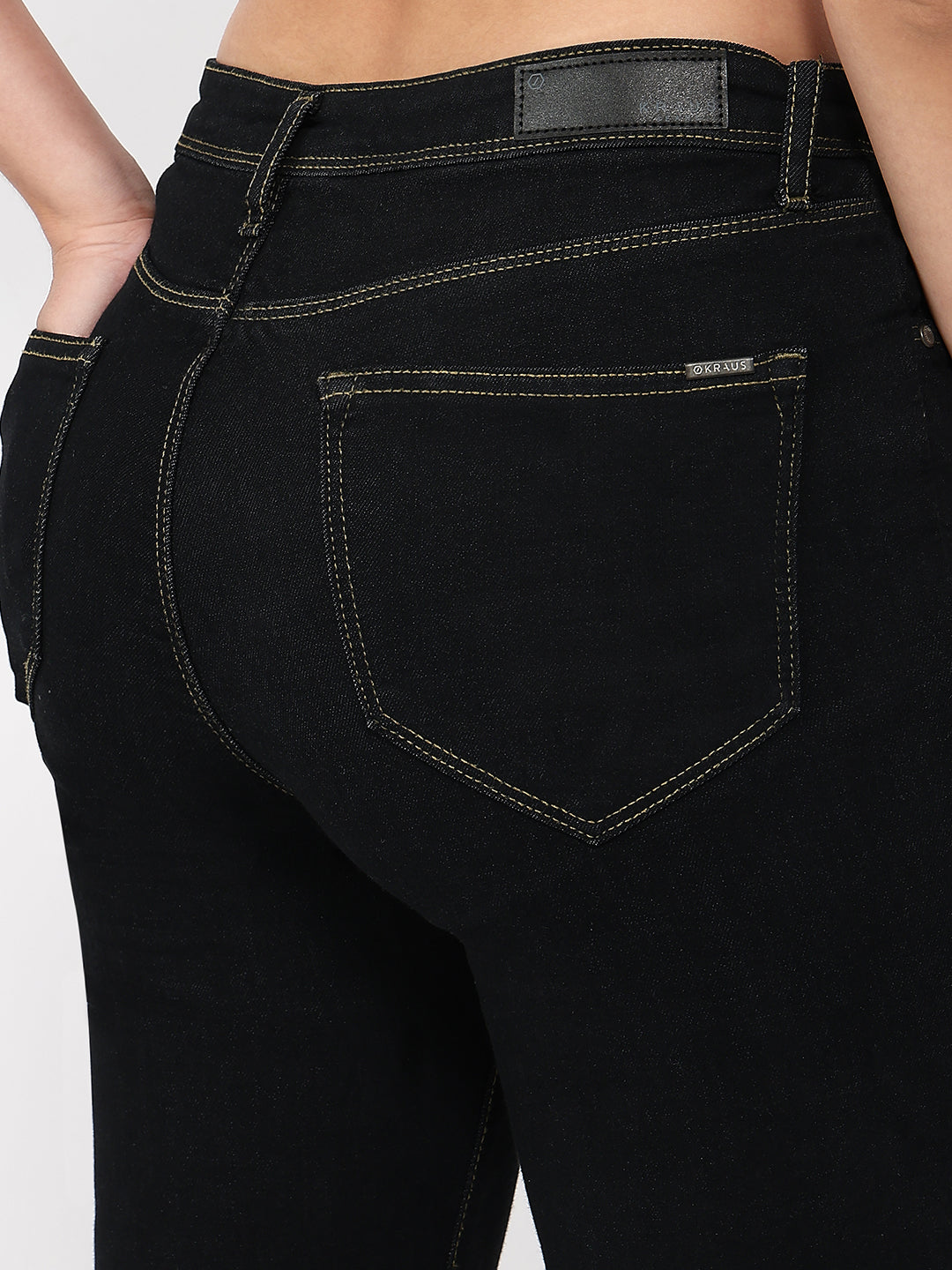 Women Black High-Rise Wide Leg Jeans