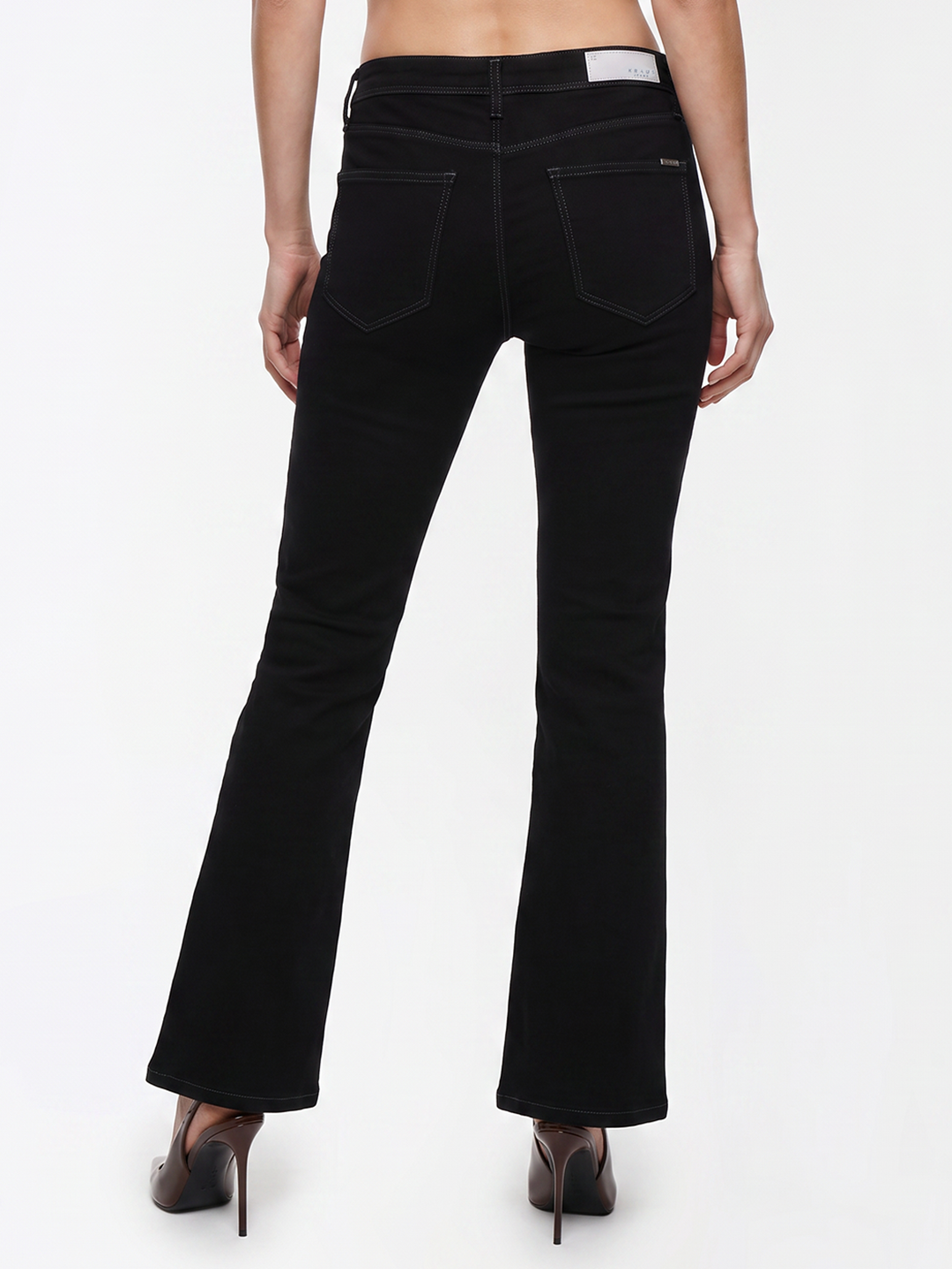Women Black High-Rise Flare Jeans
