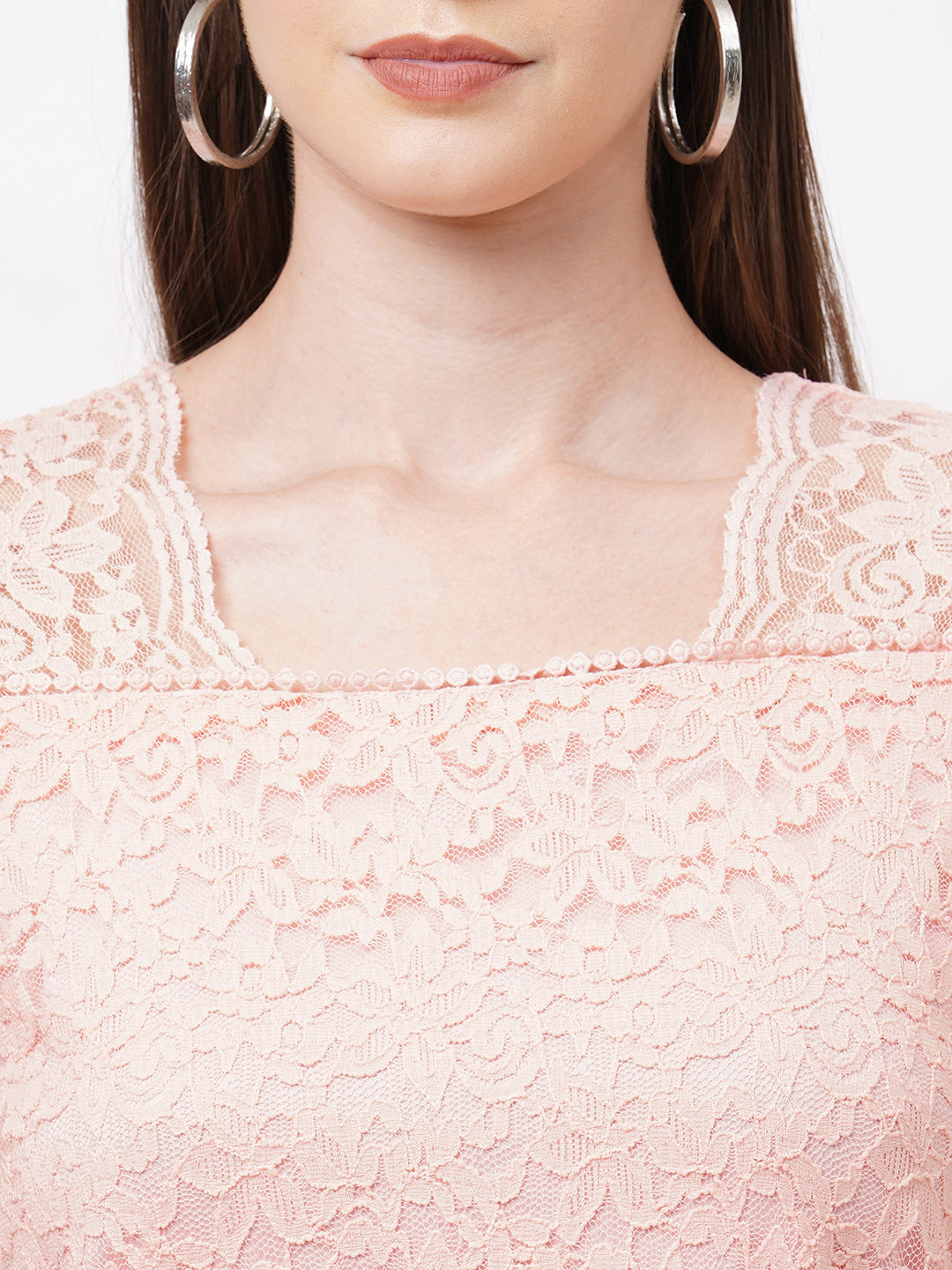 Women Peach Crop Top