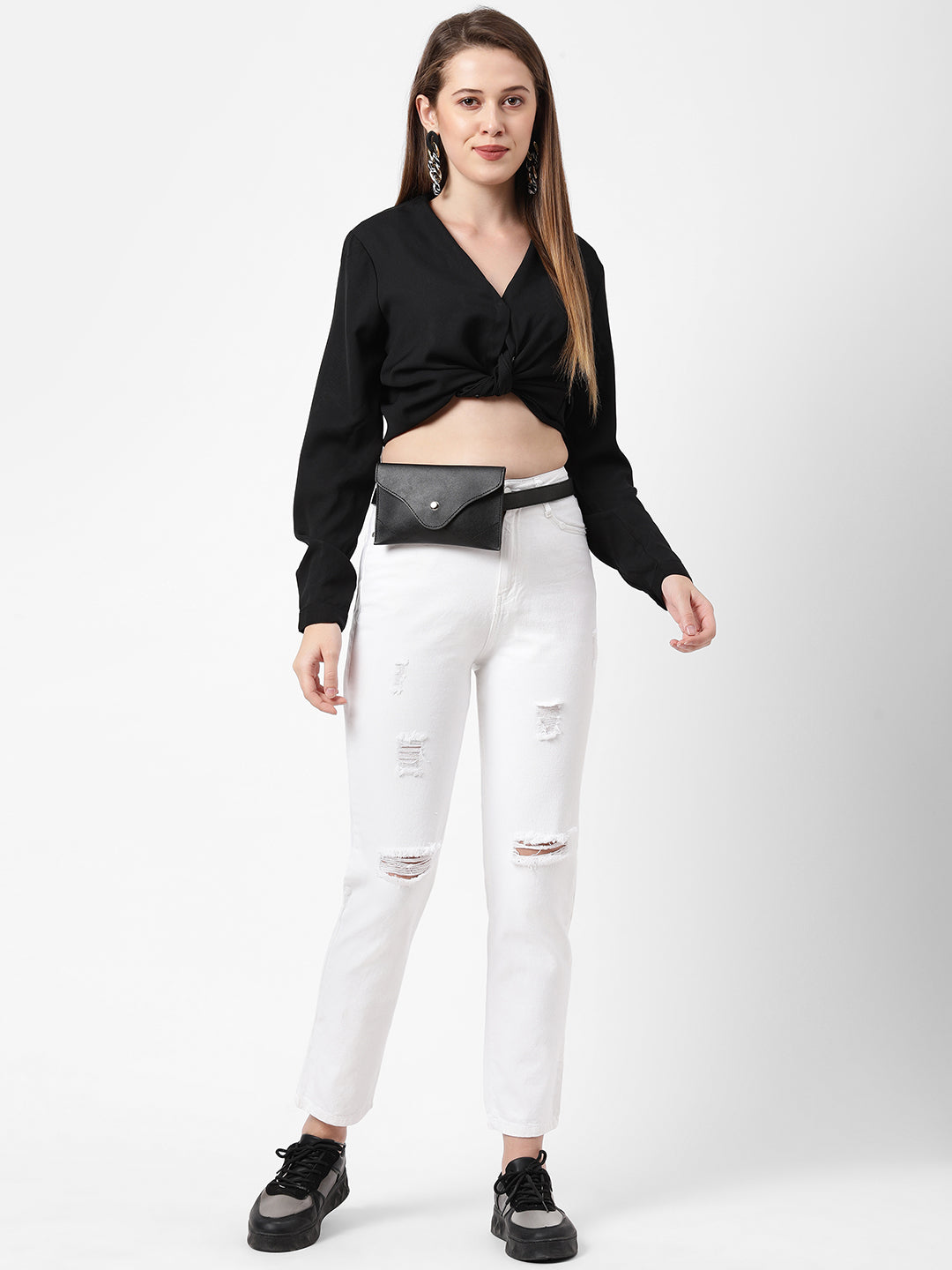 Women White High-Rise Mom Fit Jeans