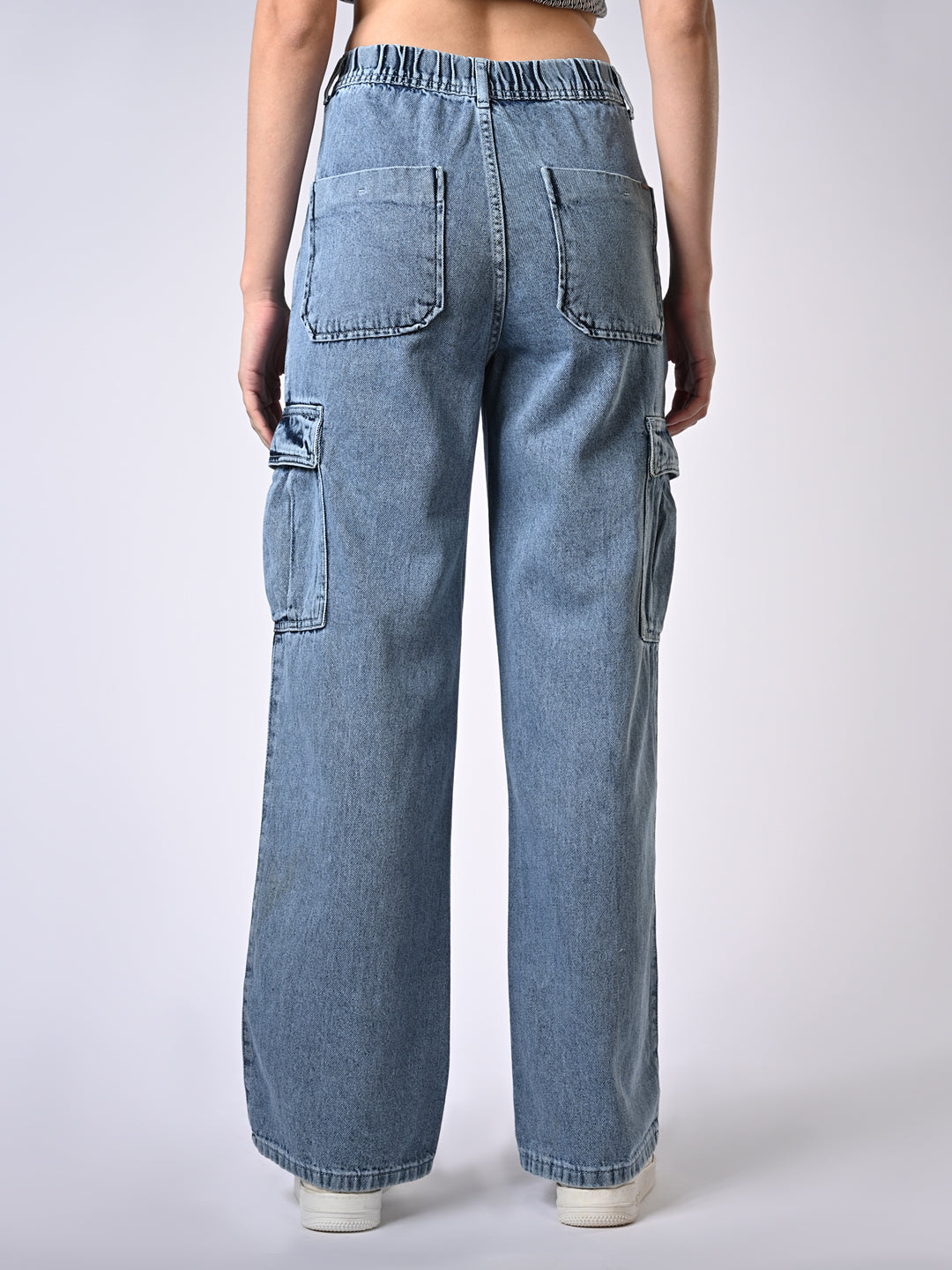 Women High-Rise Loose Straight Fit Cargo