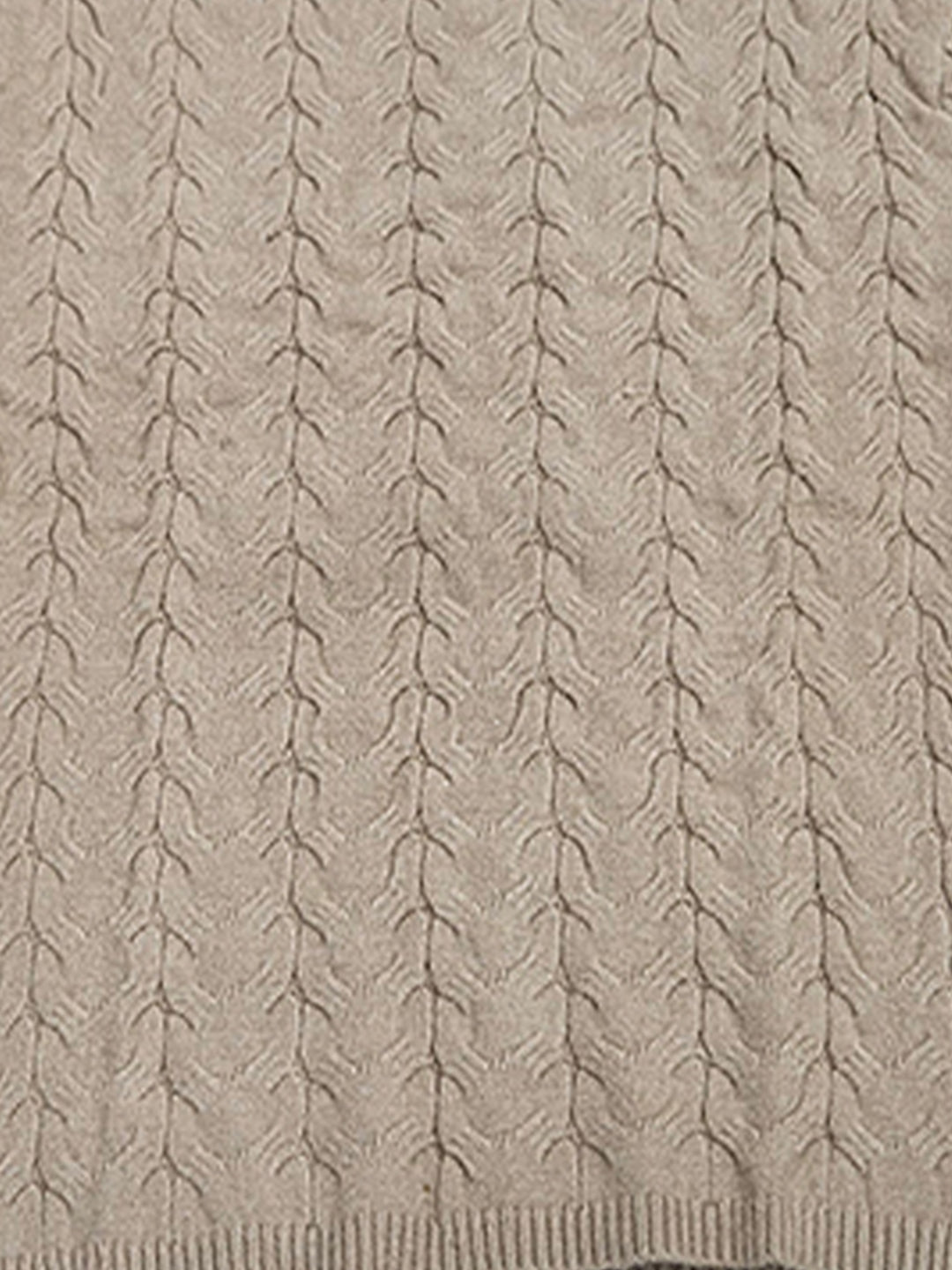 Women Beige Slim Fit Sweater