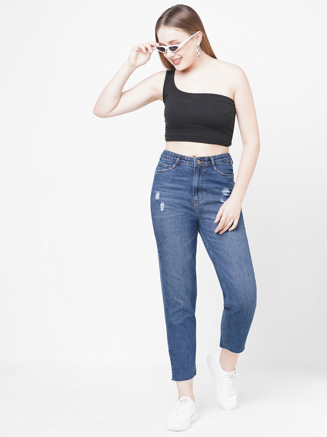Women High-Rise Mom Fit Jeans