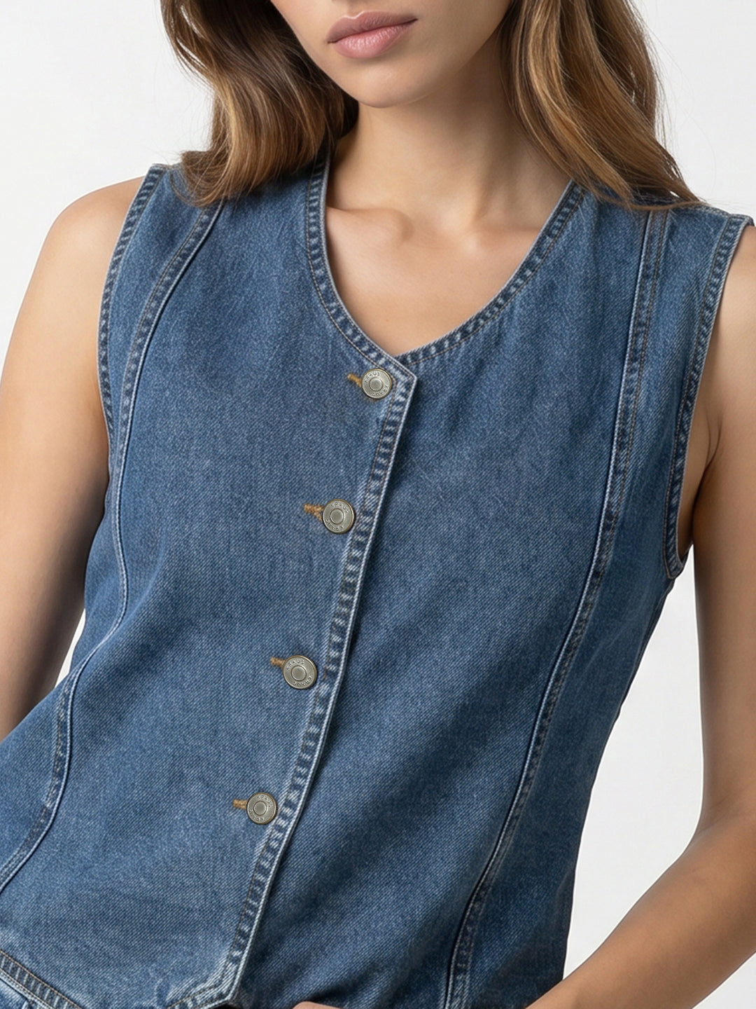 Women Dark Blue Vest