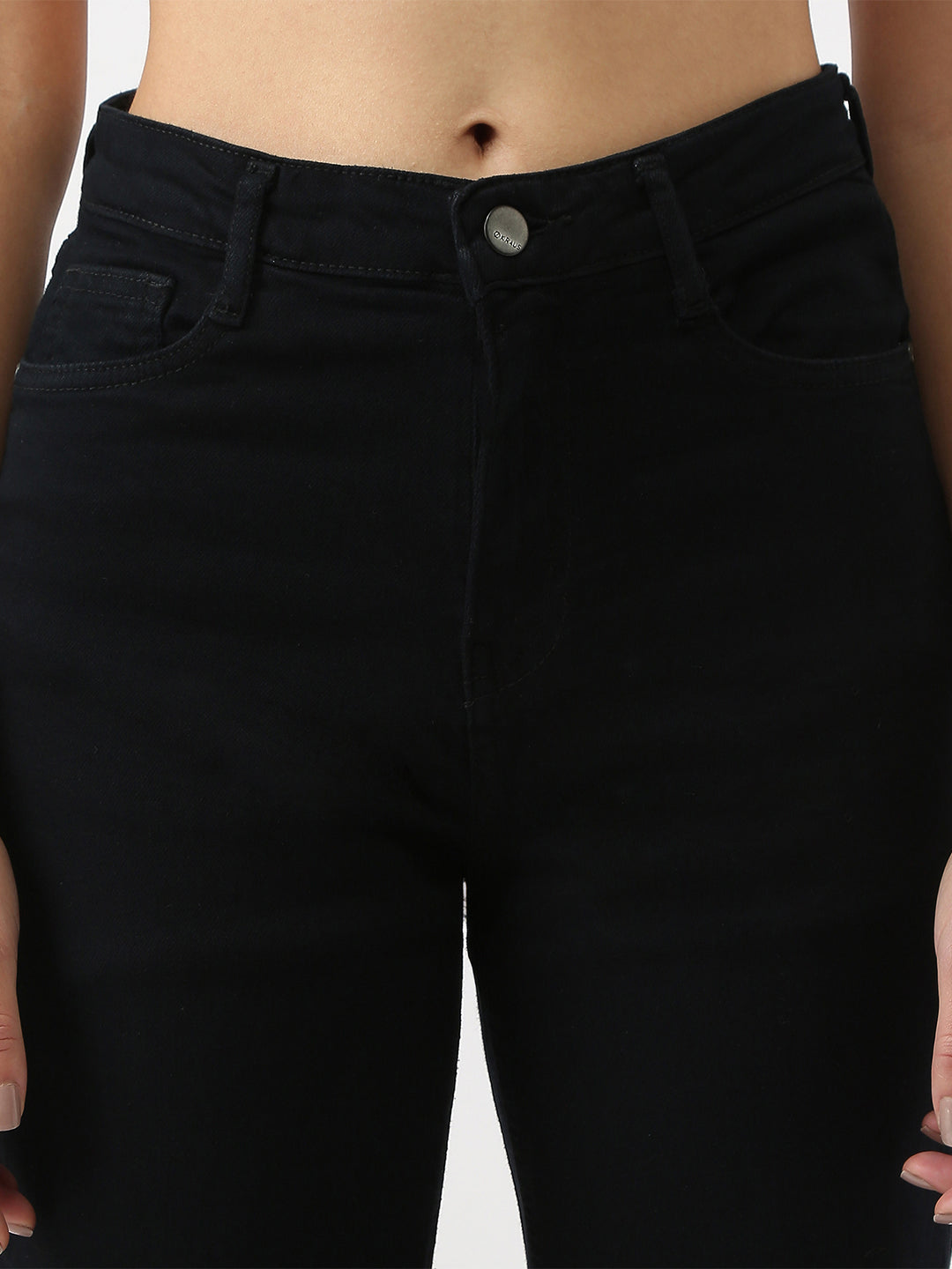 Women Black High-Rise Wide Leg Jeans