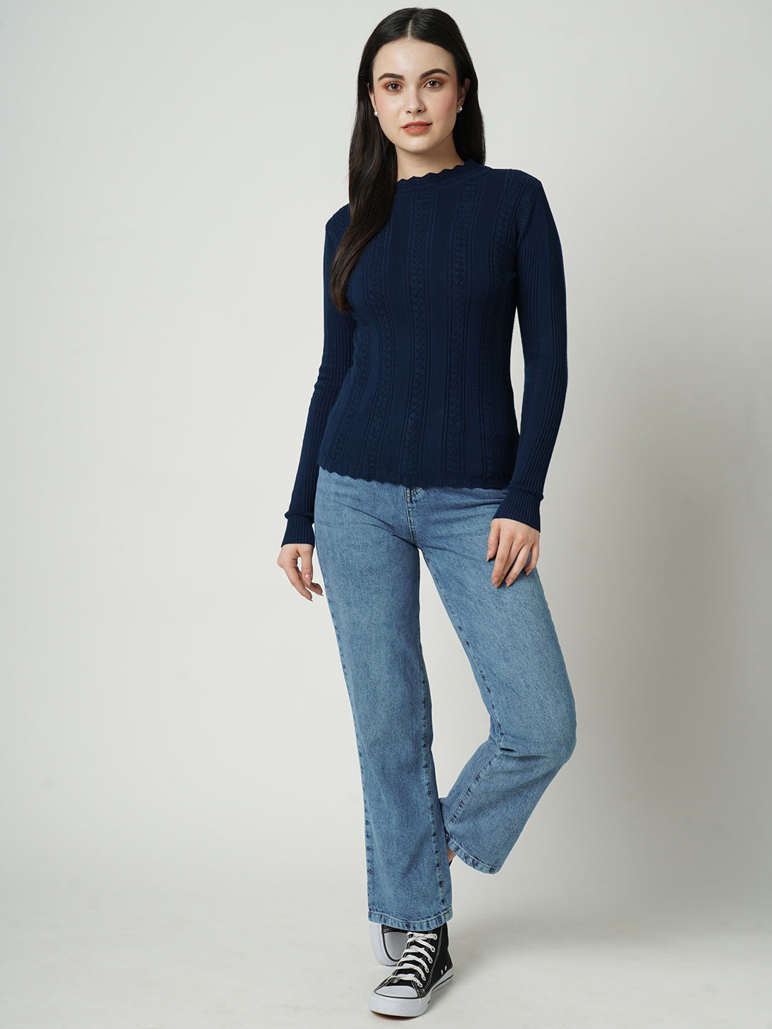 Women High-Rise Loose Straight Jeans