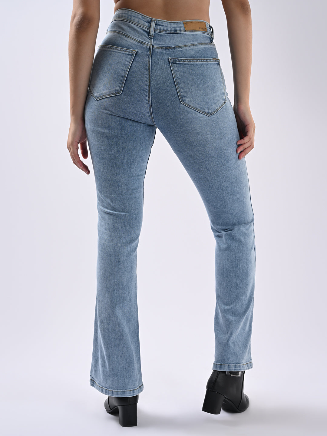 Women Blue High-Rise Flare Jeans