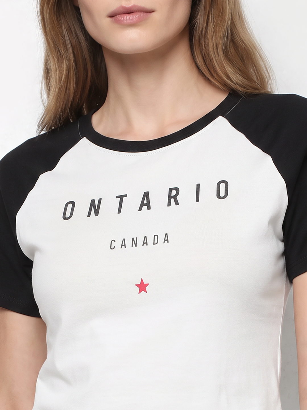 Women Off White/Black Neo Tees
