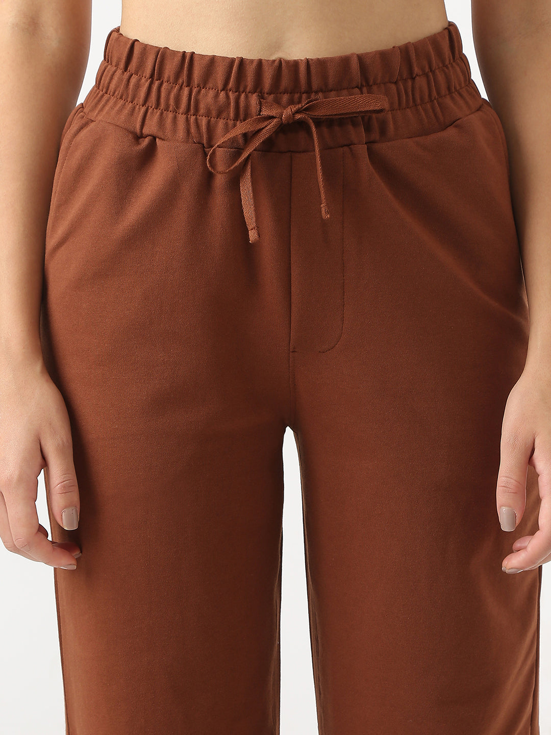 Women Sepia Wide Leg Treggings