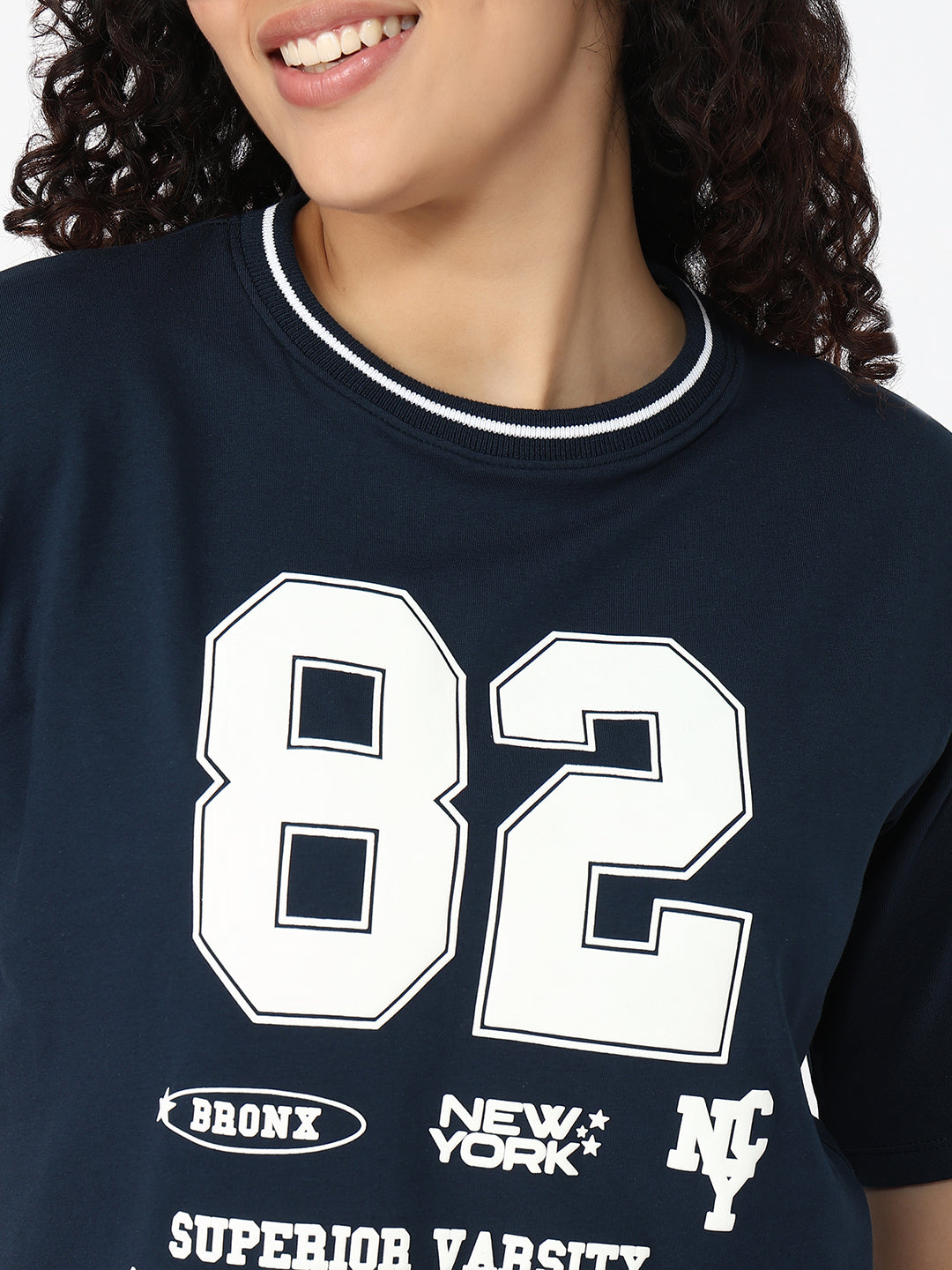 Women Airforce Slim Fit Graphic Crop T-Shirt