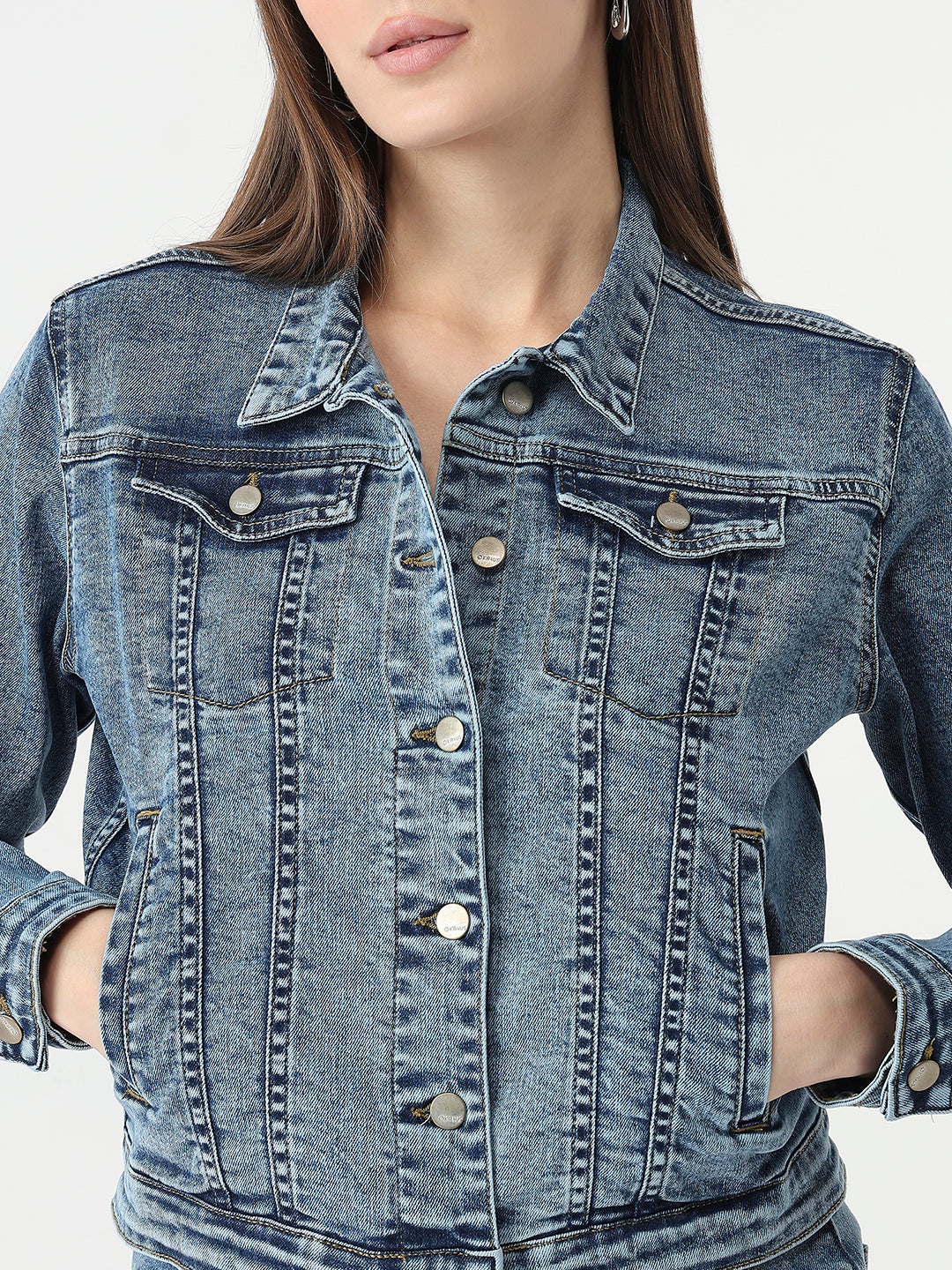 Women Light Blue Denim Jacket