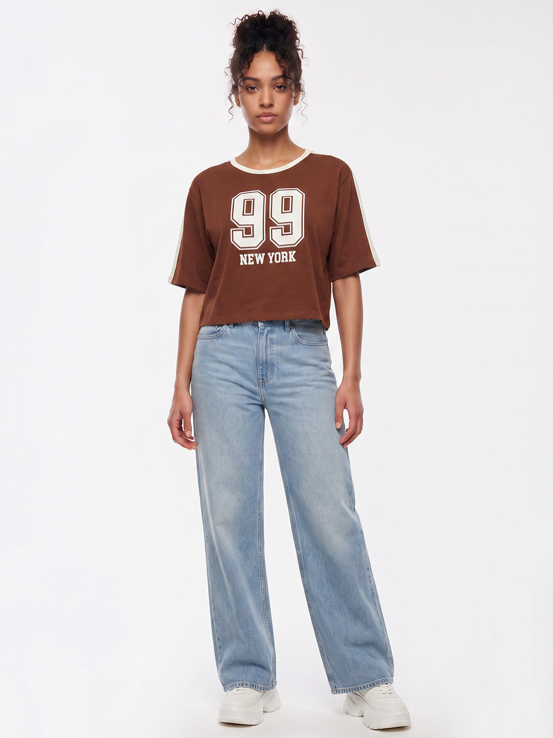 Sepia Graphic Crop Genz Tees