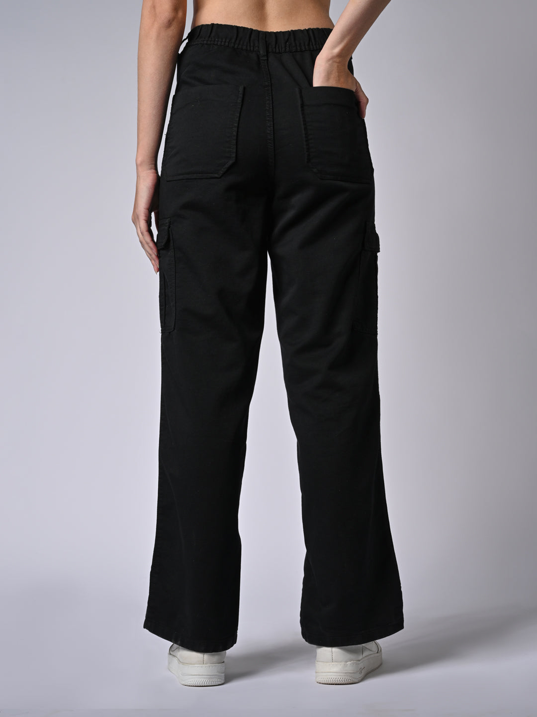Women High-Rise Loose Straight Fit Cargo