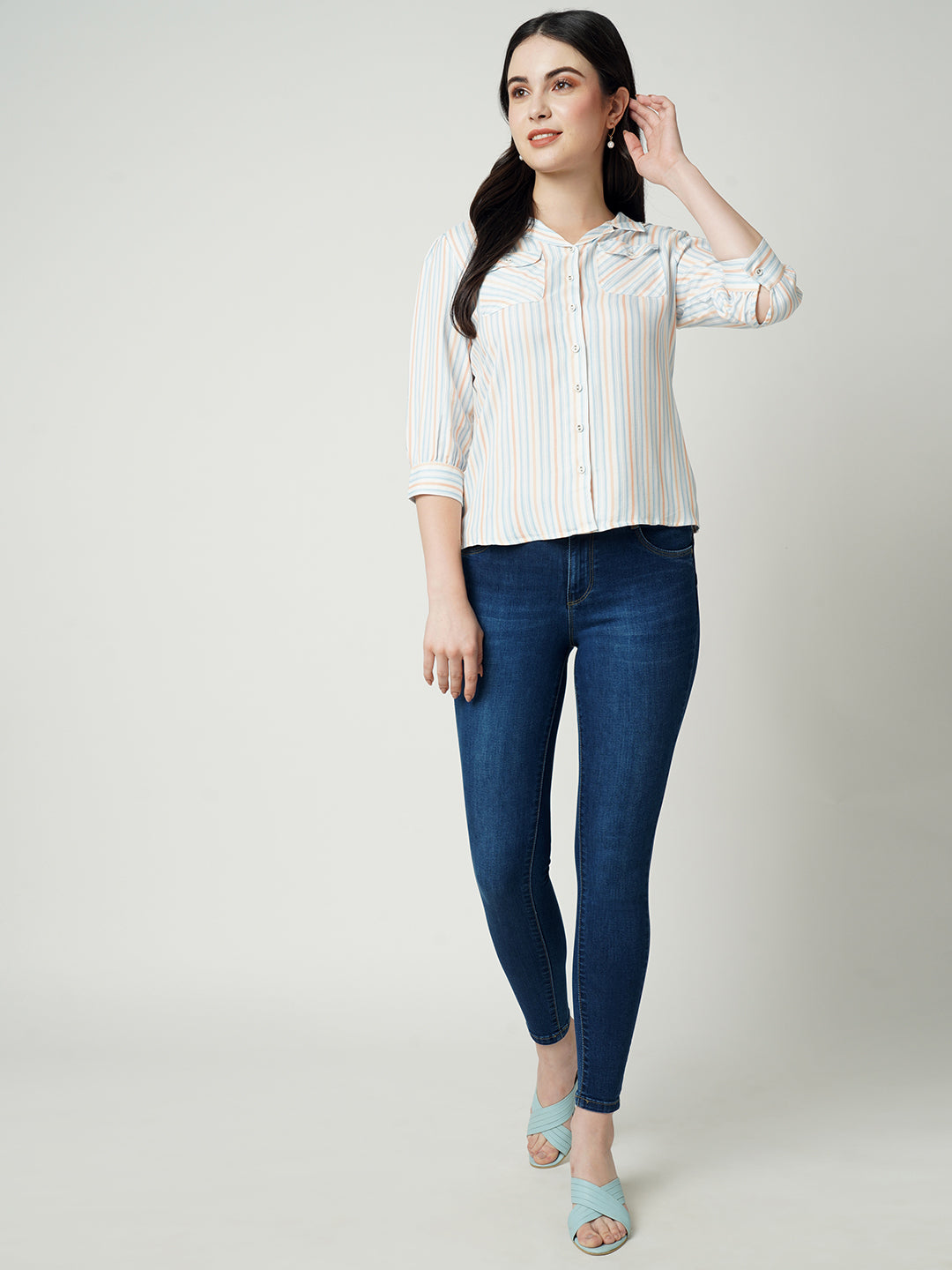 Women Mid-Rise Push Up Super Skinny Jeans