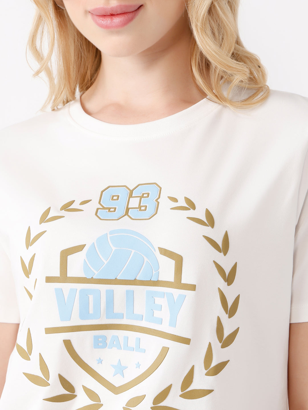 Women Off White T-Shirt