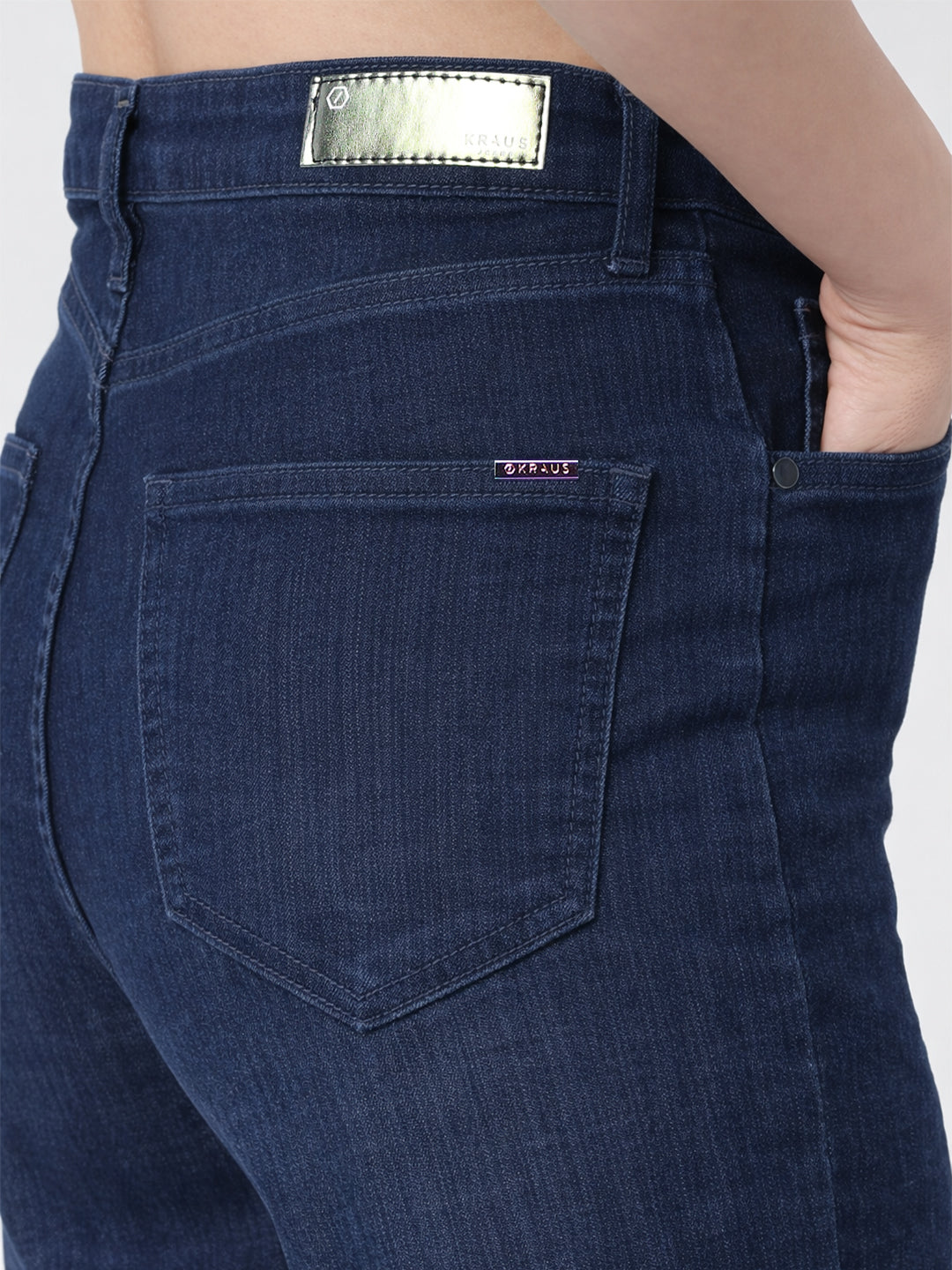 Women Dark Blue High-Rise Baggy Jeans