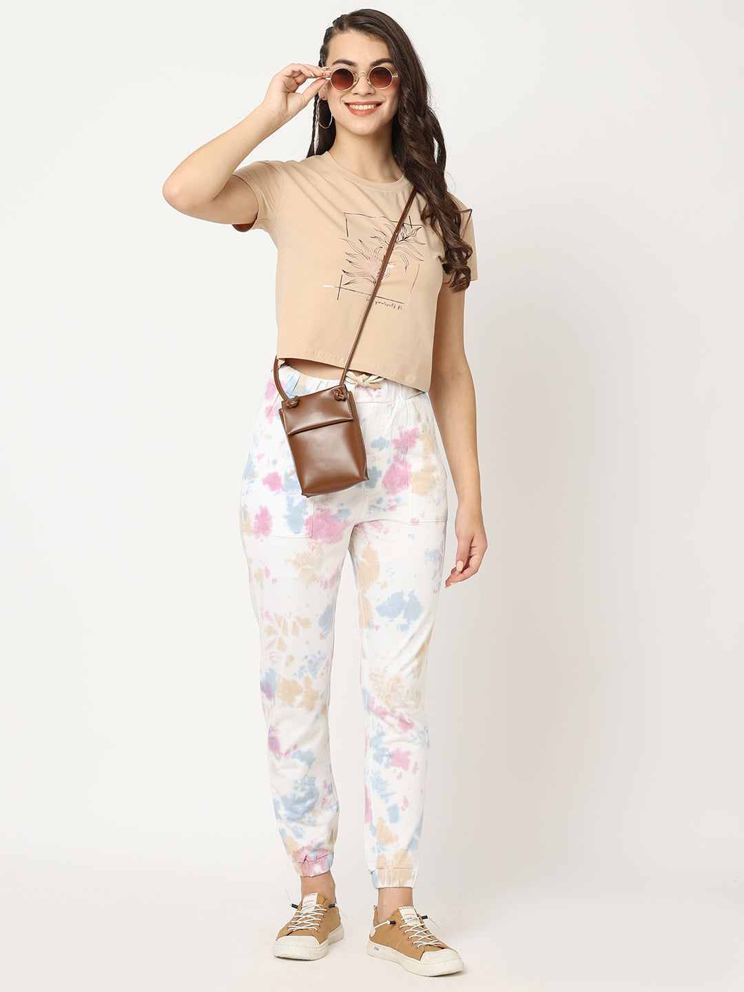 Women Pink Tie/Dye Athleisure