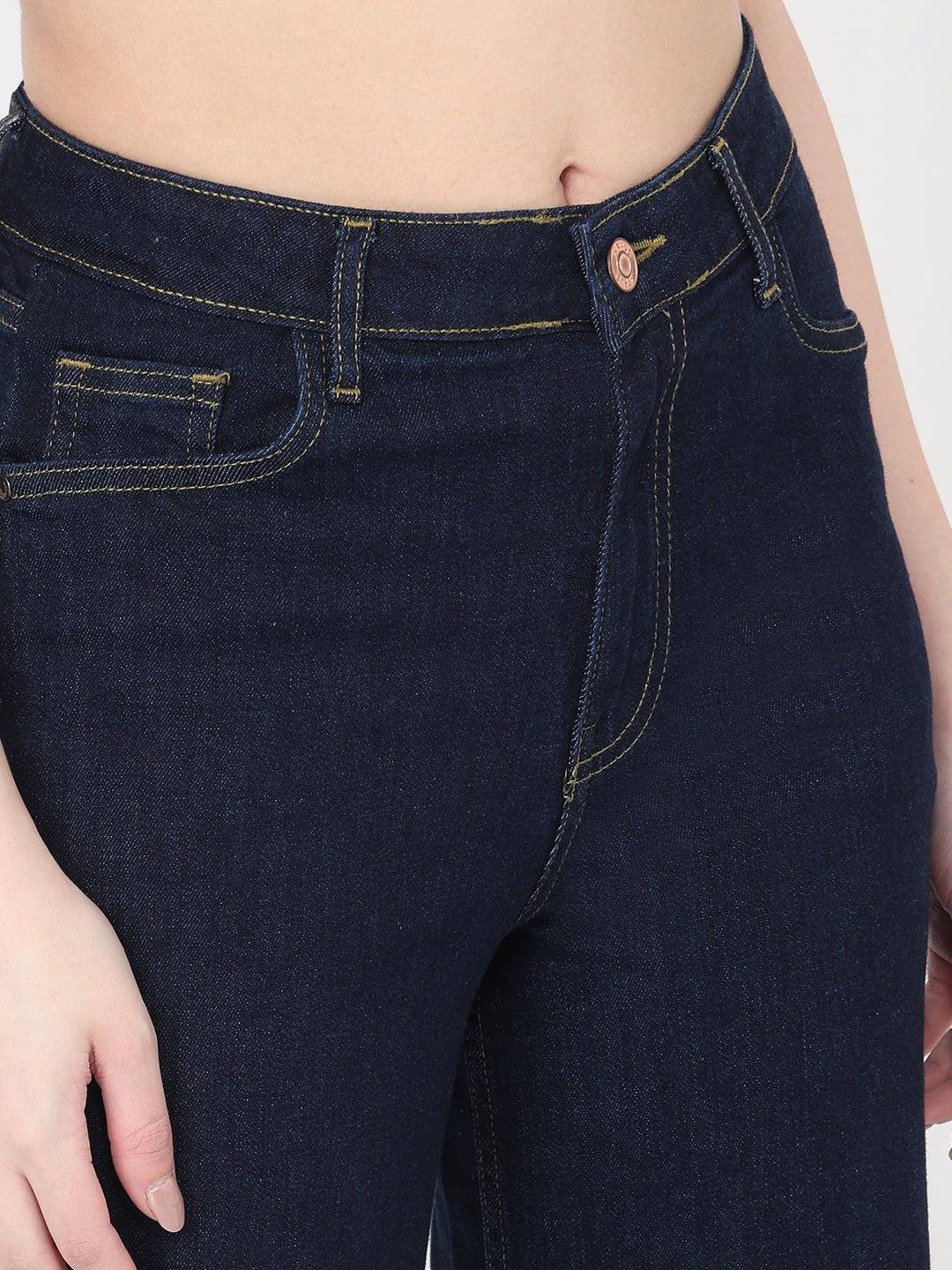 Dark Blue High-Rise Baggy Jeans