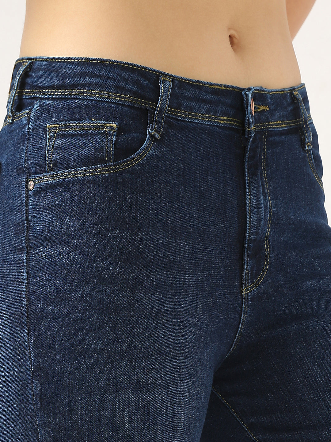 Women Blue High-Rise Flare Jeans