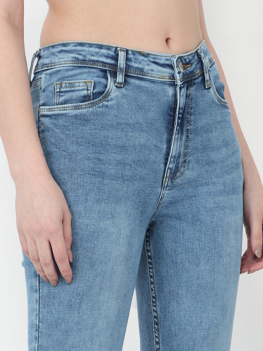 Women Blue High-Rise Skinny Jeans