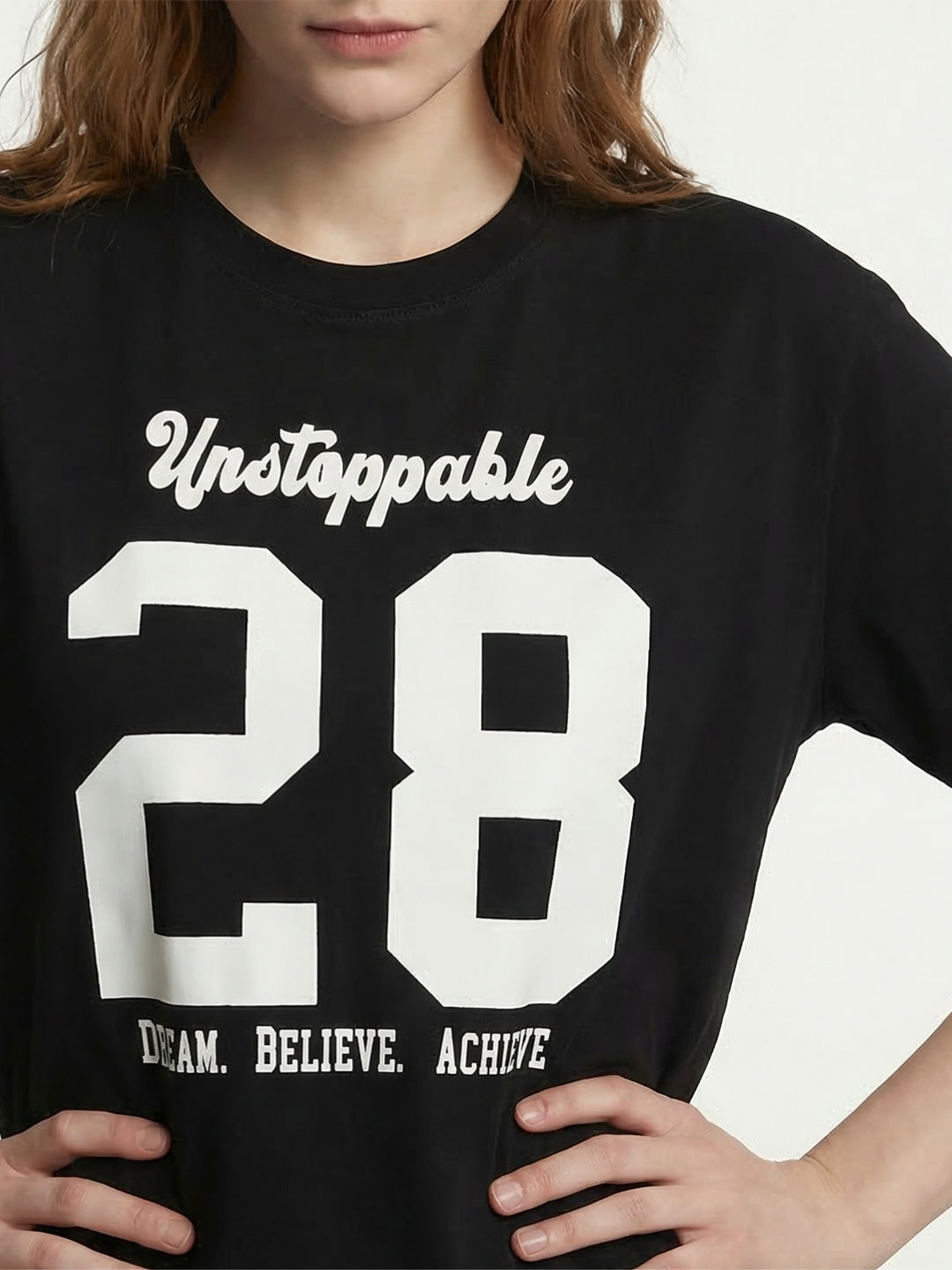 Women Black Oversized T-Shirt
