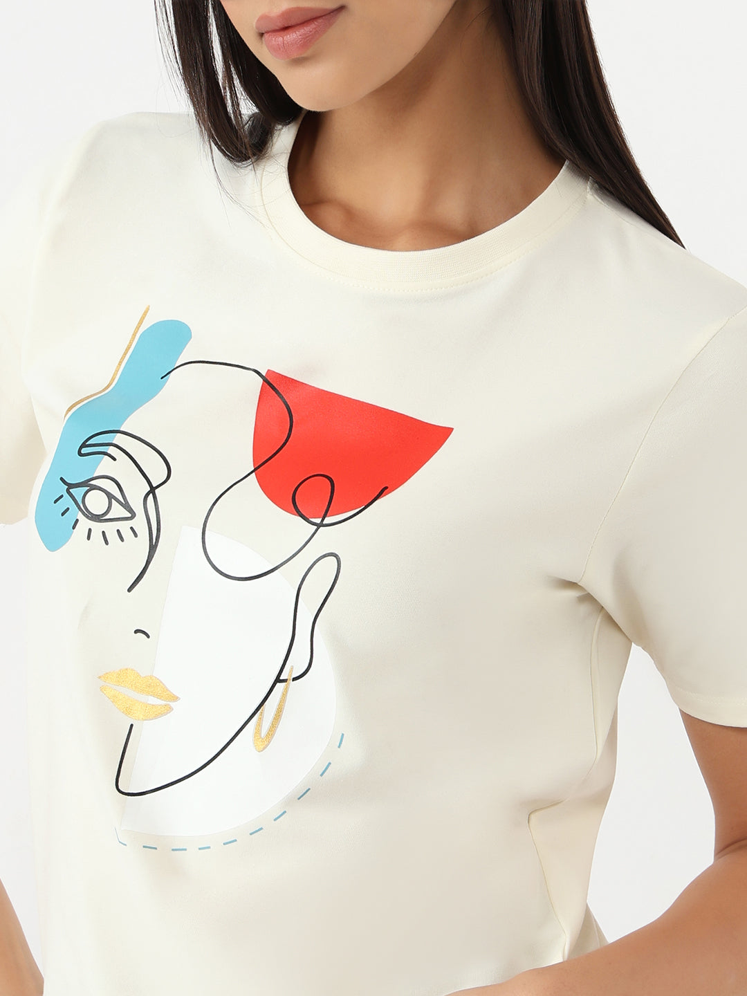 Women Ivory Graphic Tees