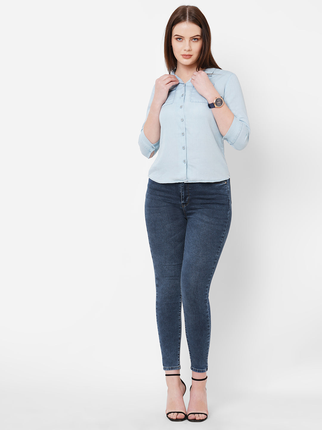 Women Blue Super High-Rise Super Skinny Jeans