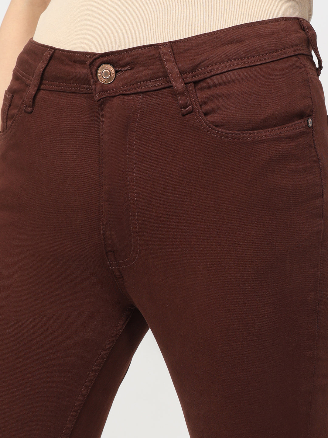 Women Sepia High-Rise Skinny Jeans
