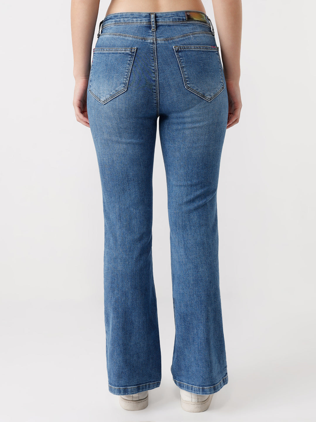 Women Blue High-Rise Flare Jeans