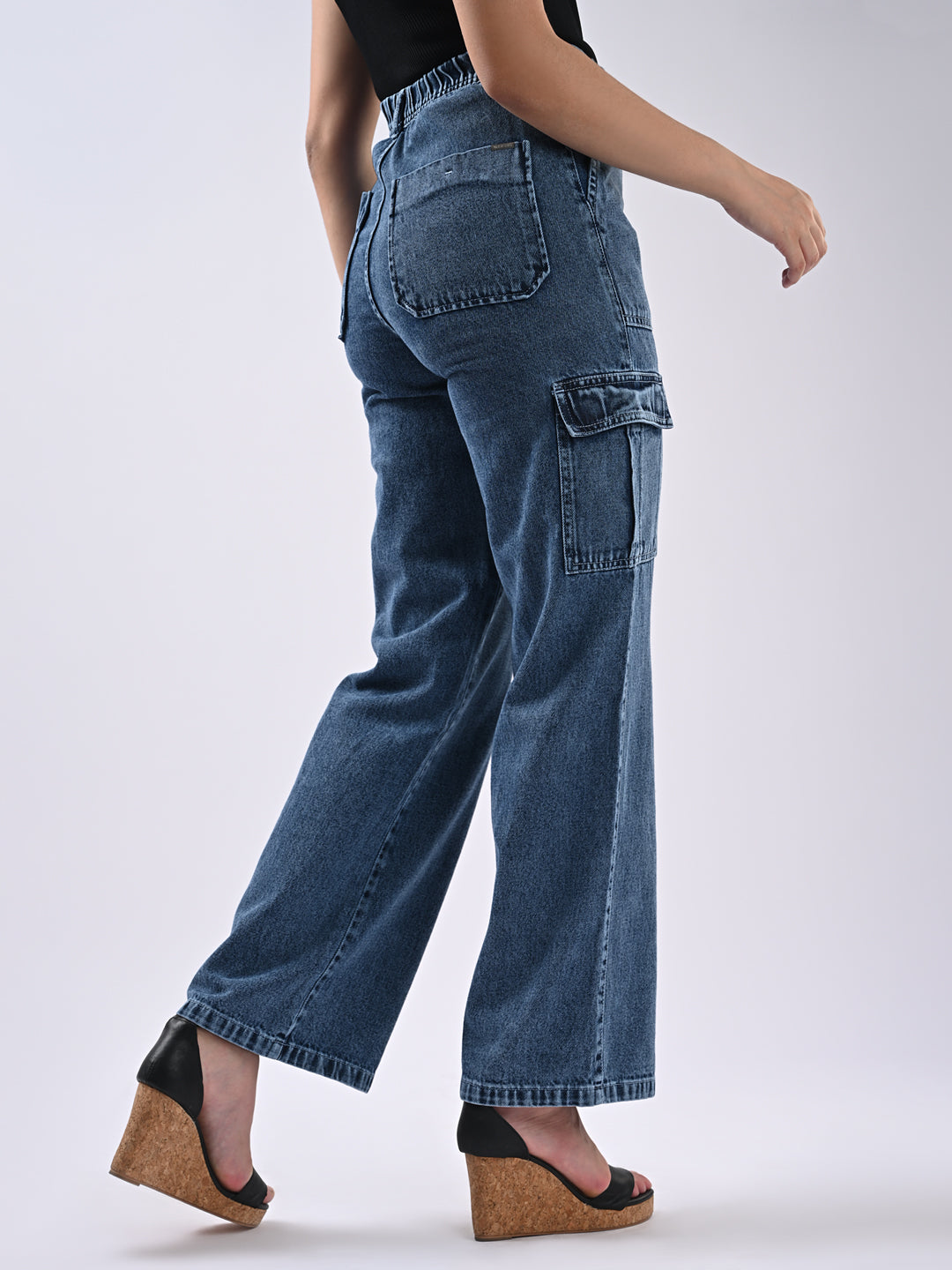 Women High-Rise Loose Fit Cargo