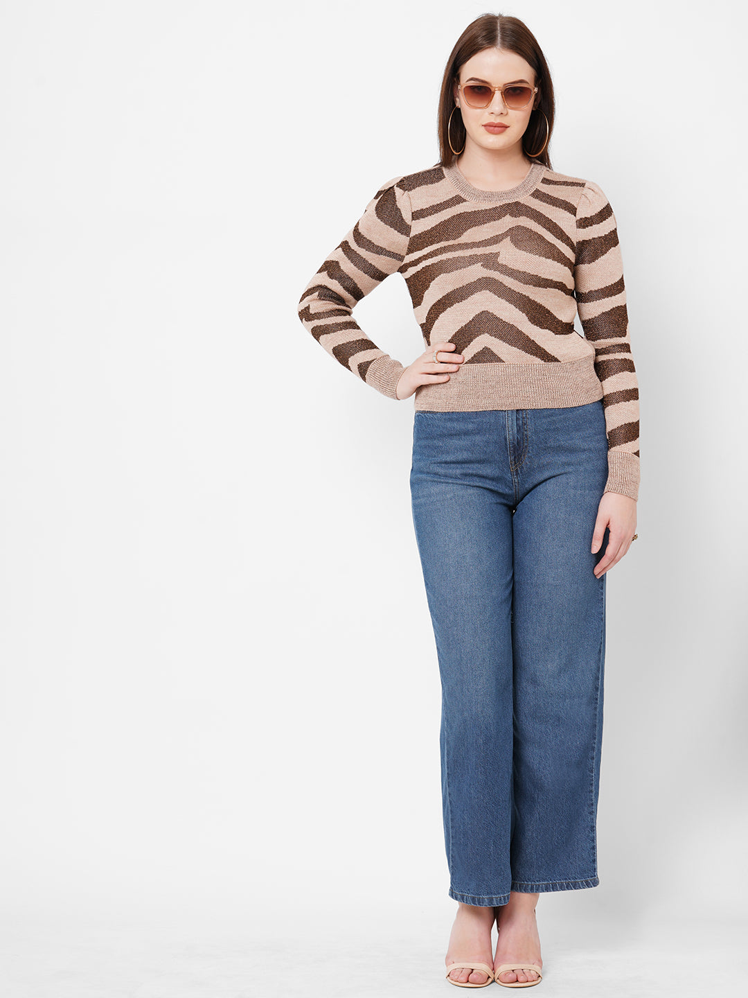 Women Blue High-Rise Wide Leg Jeans