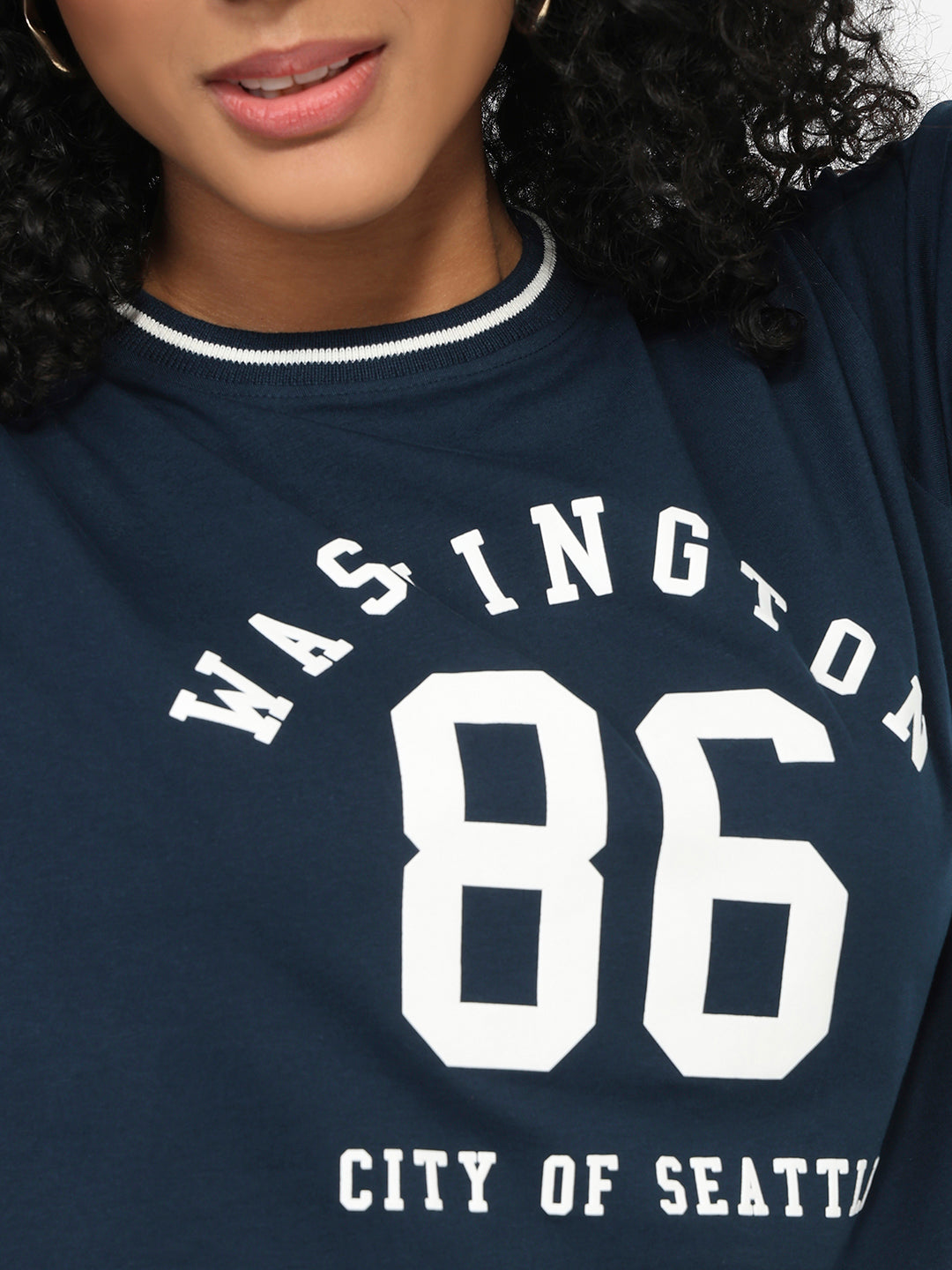 Women Airforce Graphic Crop Tees