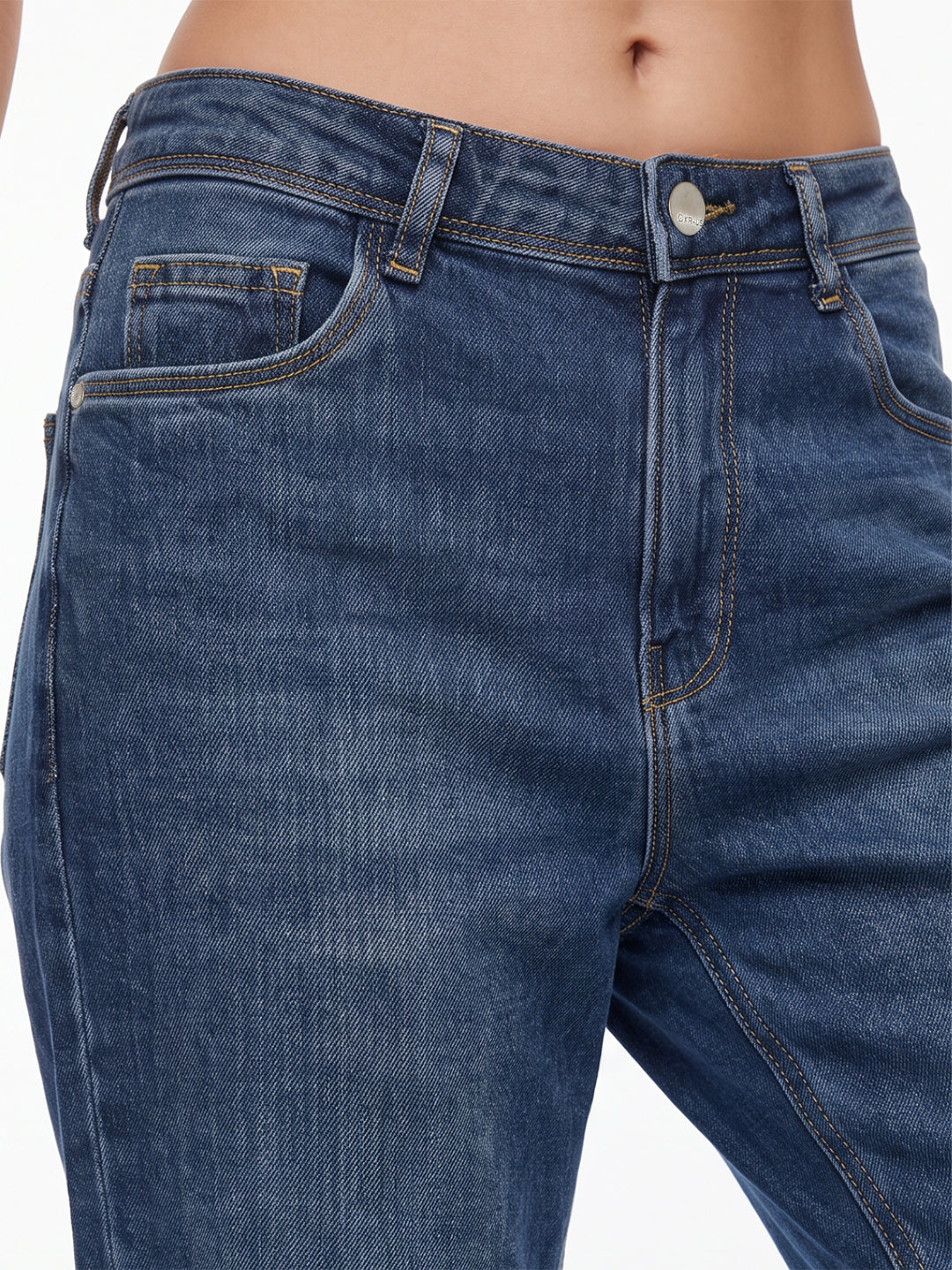 Women Blue High-Rise Crop Flare Jeans