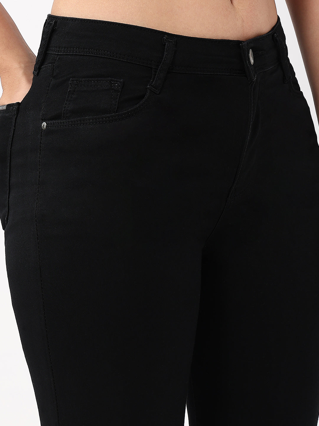 Women Black High-Rise Flare Jeans