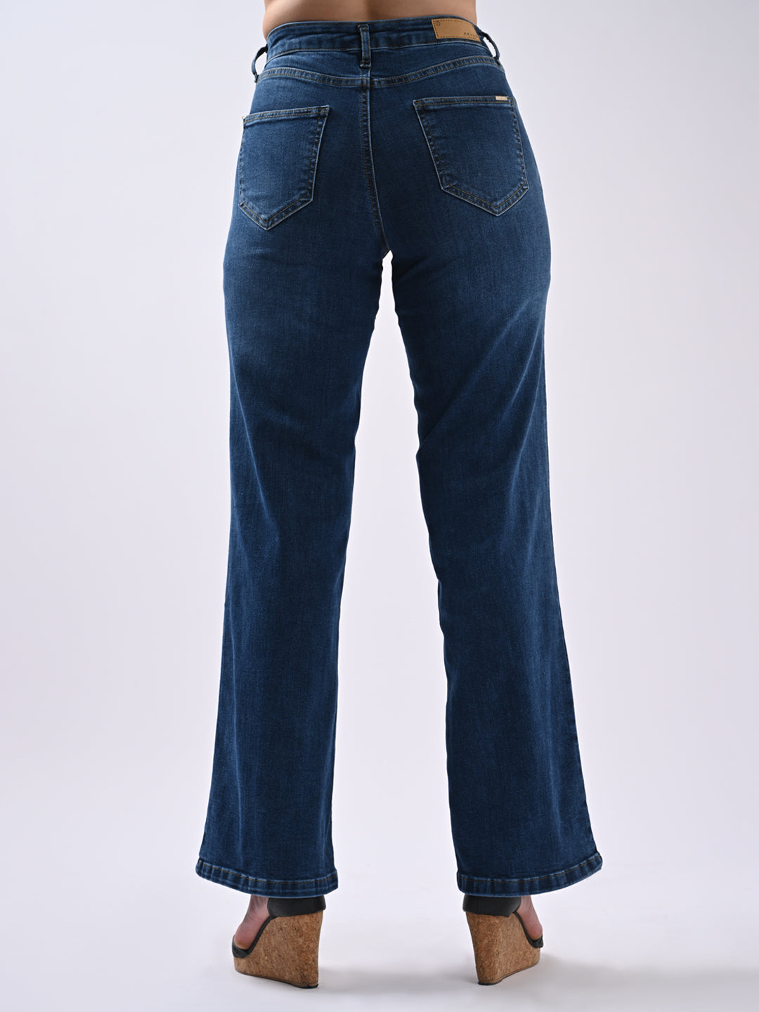 Women High Rise Wide Leg Jeans
