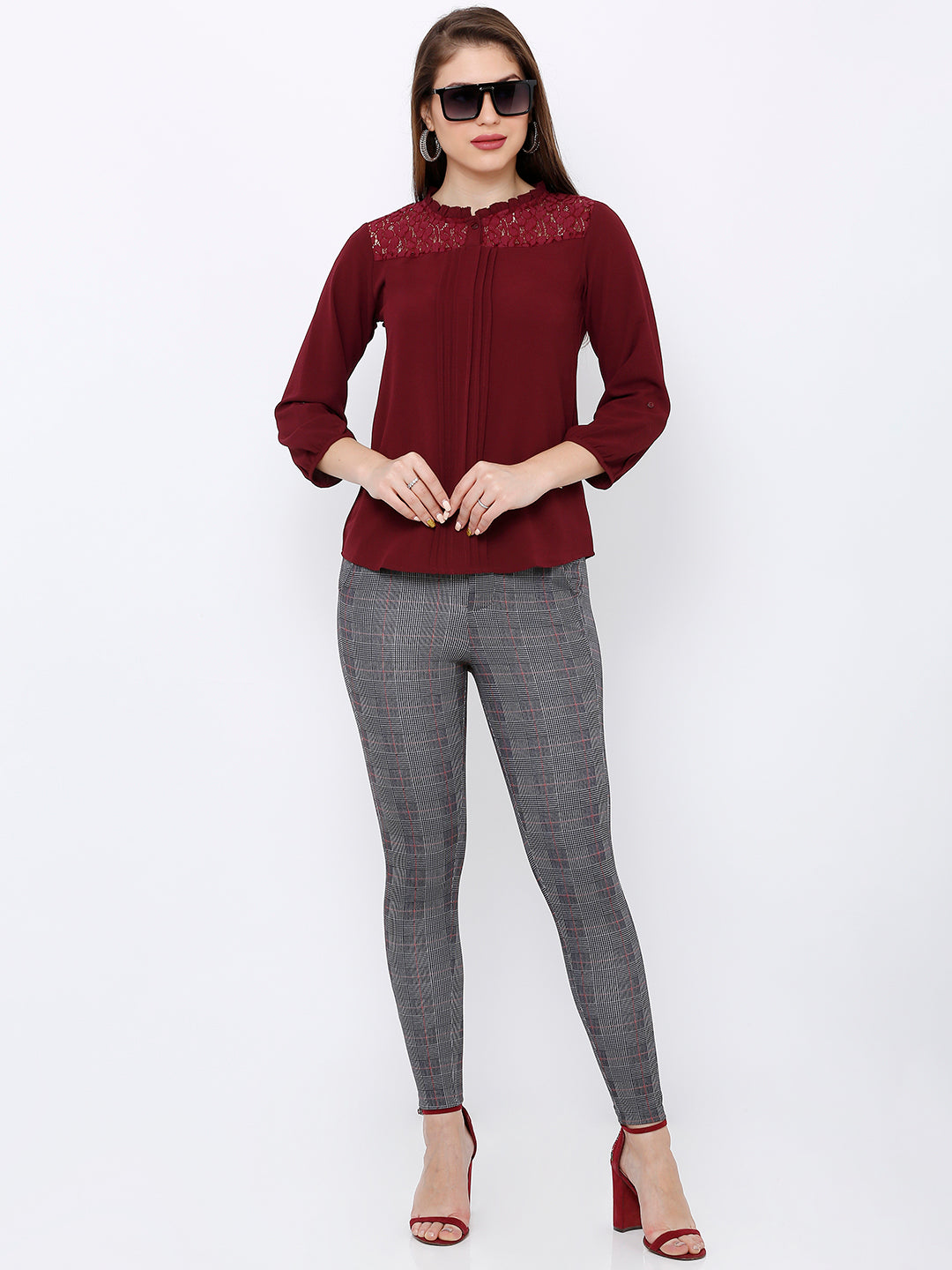 Women High-Rise Skinny Fit Treggings