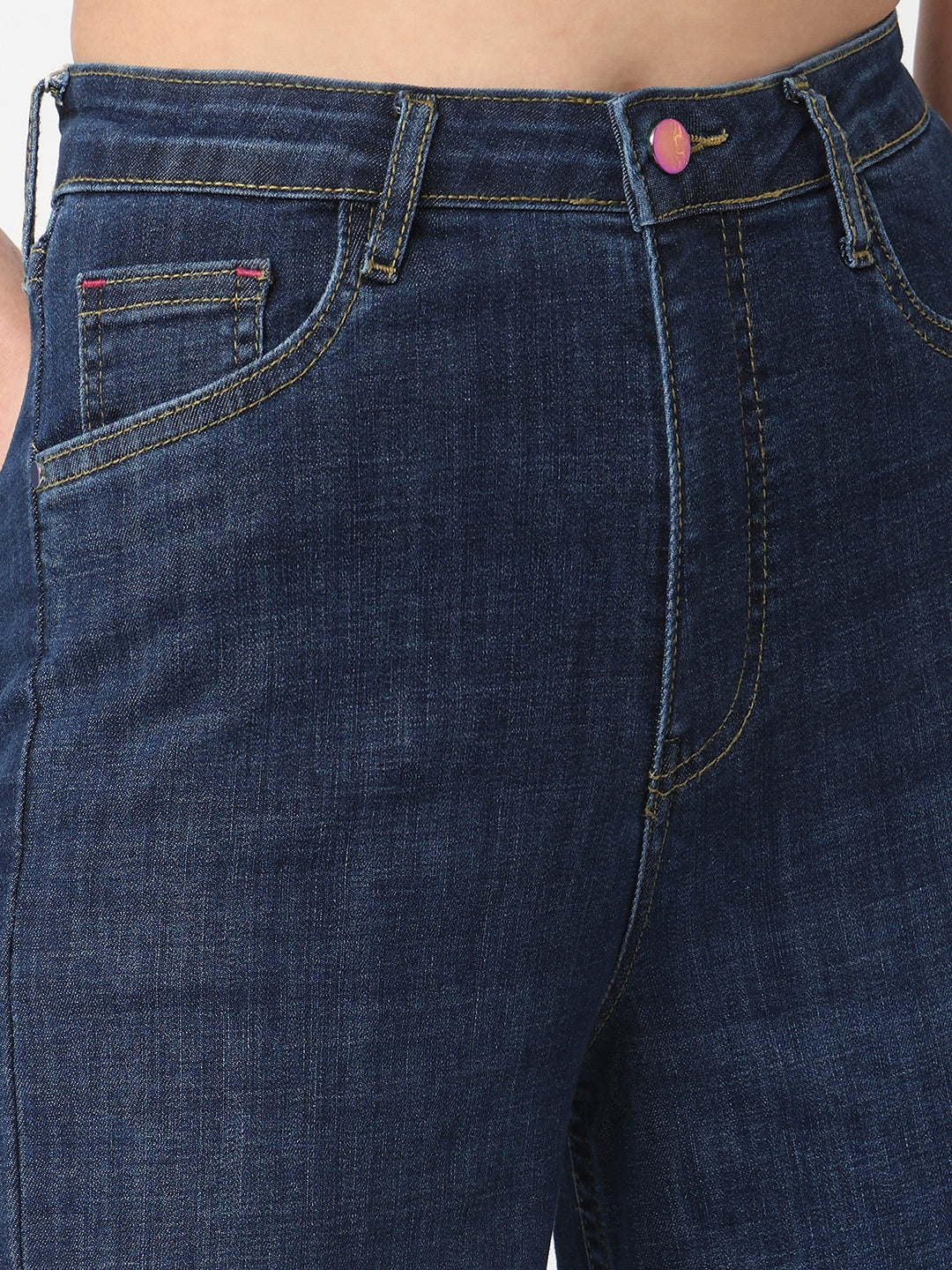Women Blue High-Rise Baggy Jeans