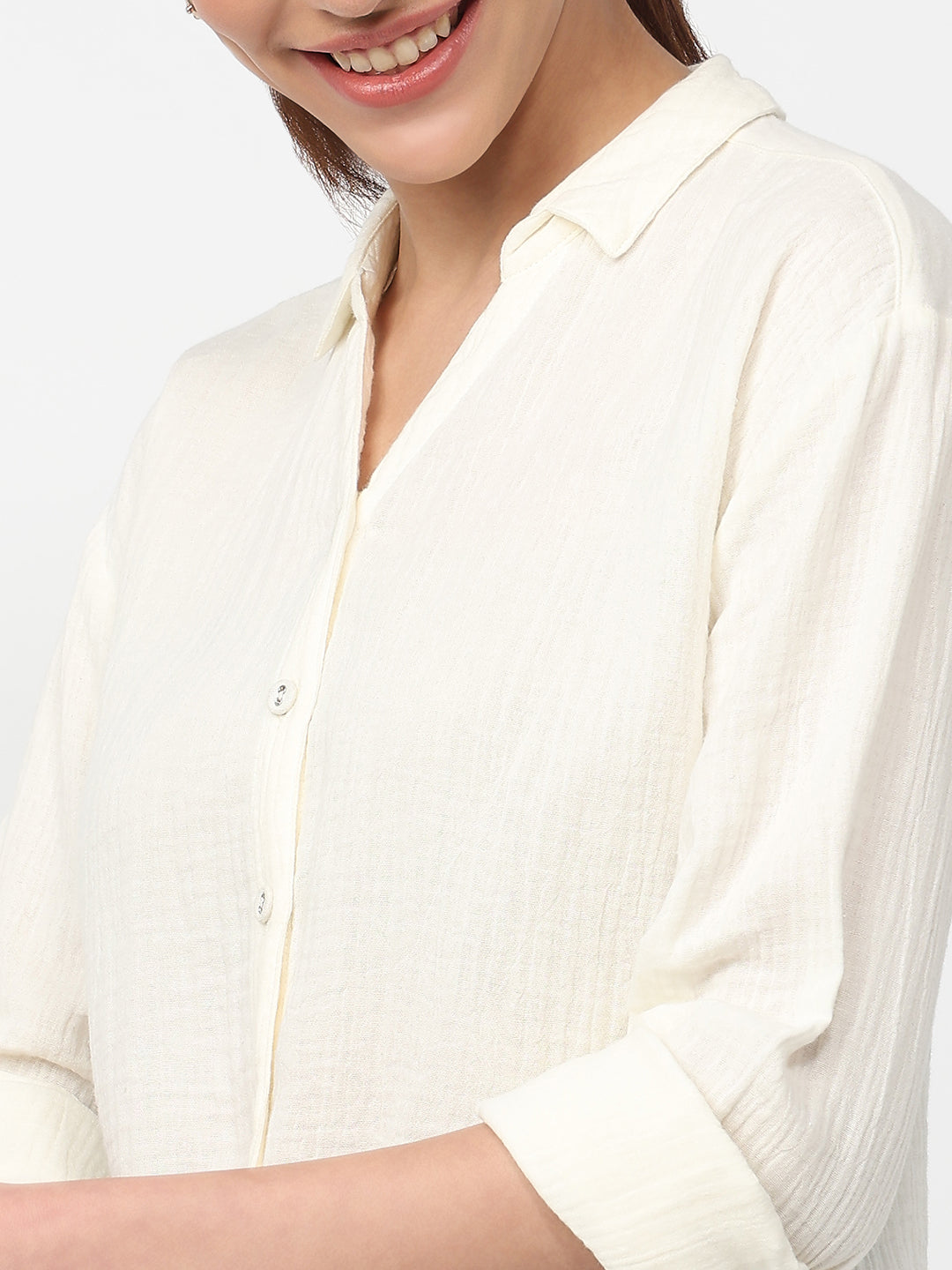 Women Ivory Slim Shirt