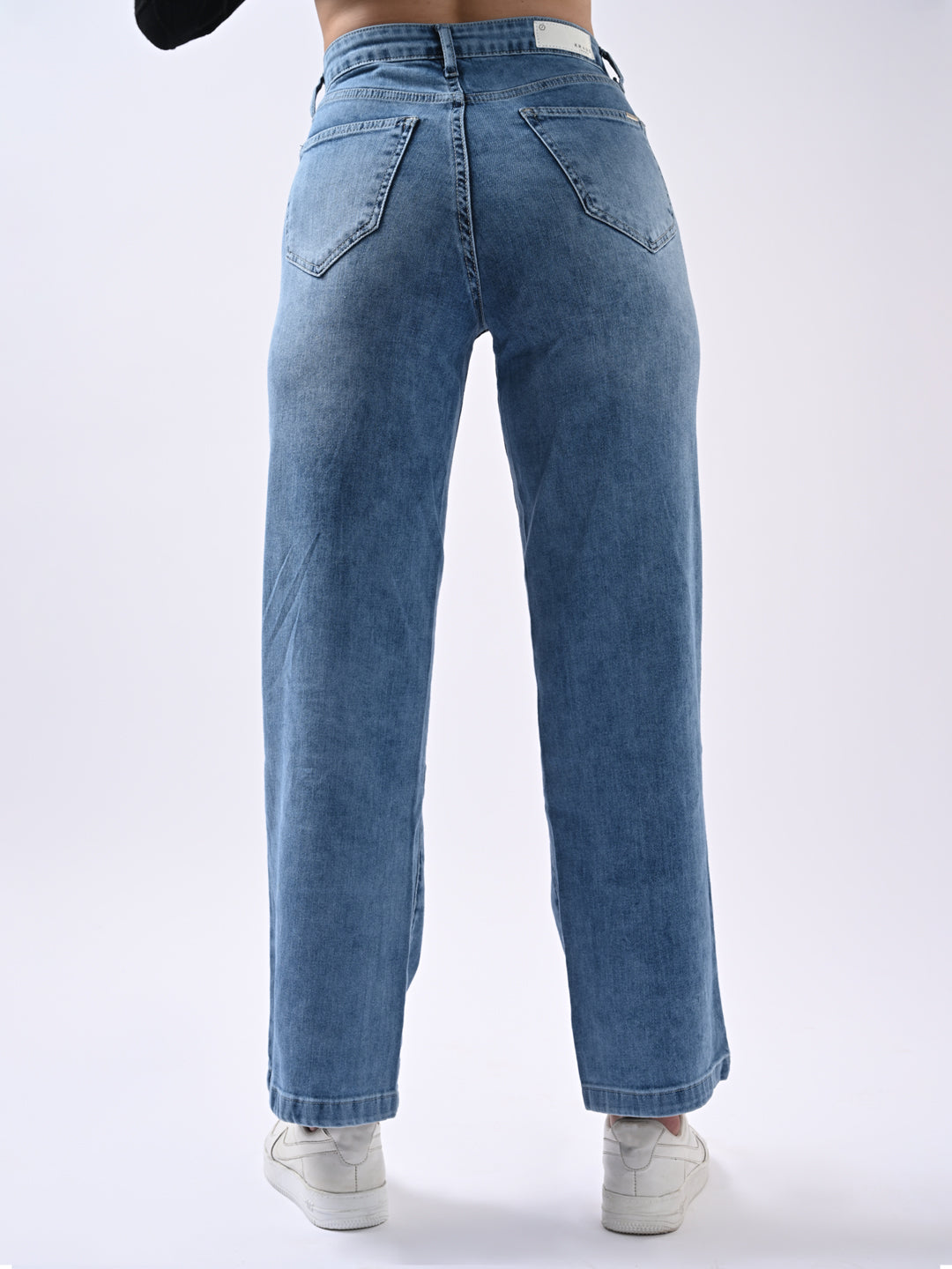 Women High Rise Wide Leg Jeans